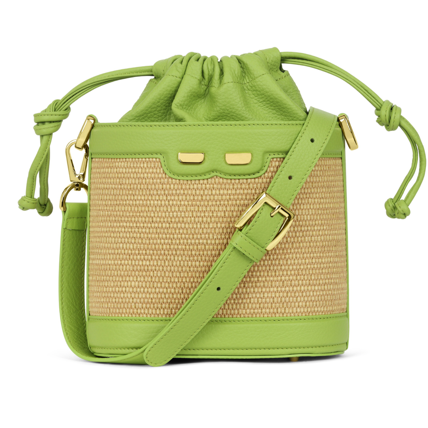 Byrd Bucket in Raffia and Spring