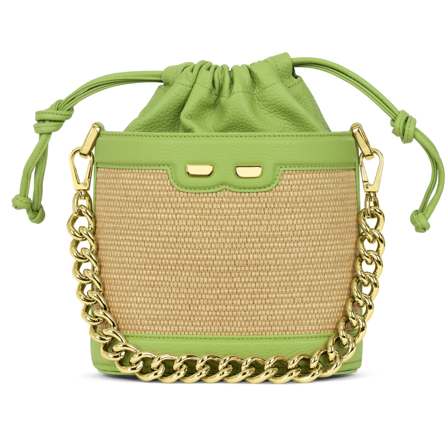 Byrd Bucket in Raffia and Spring