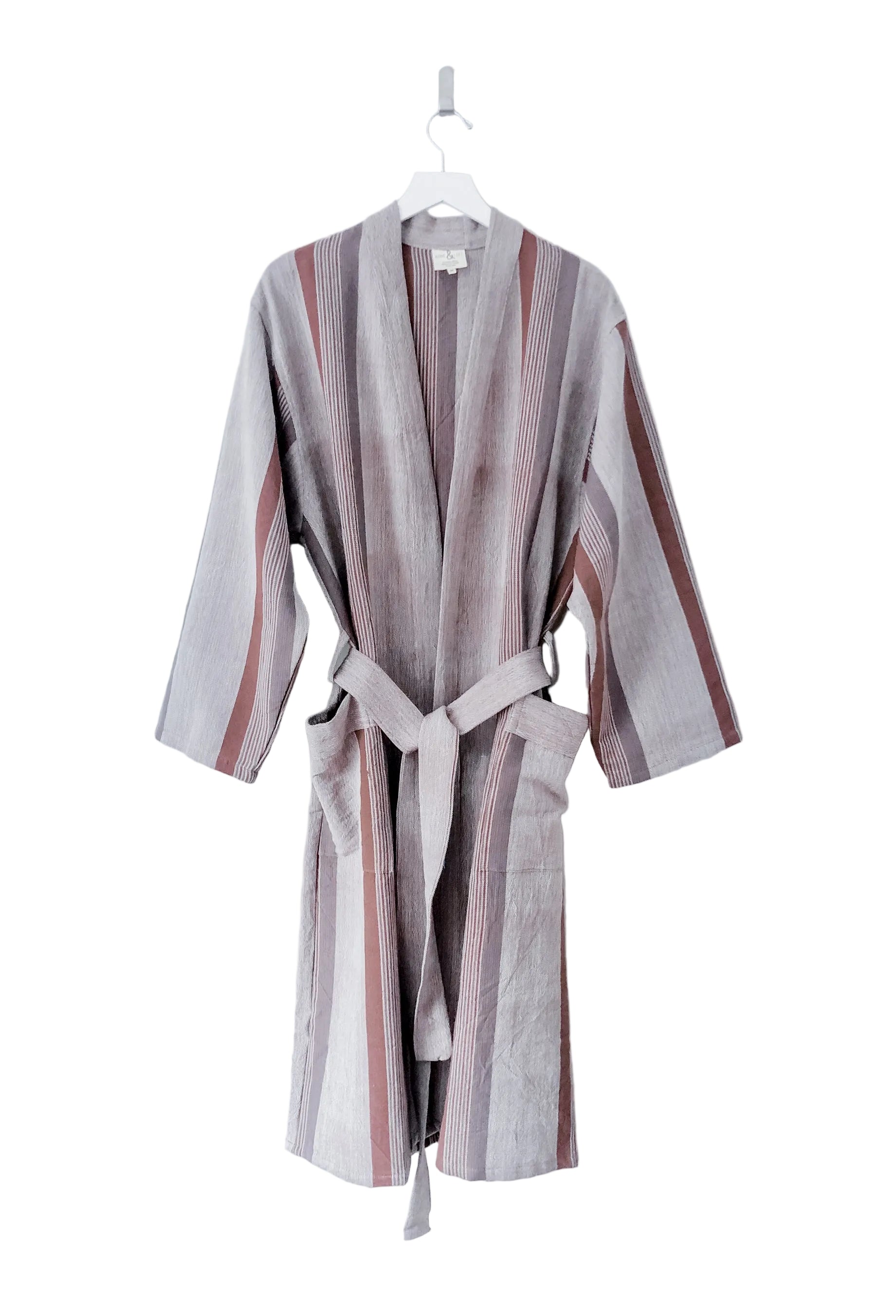 Brown Grey Nomad Long Bathrobe