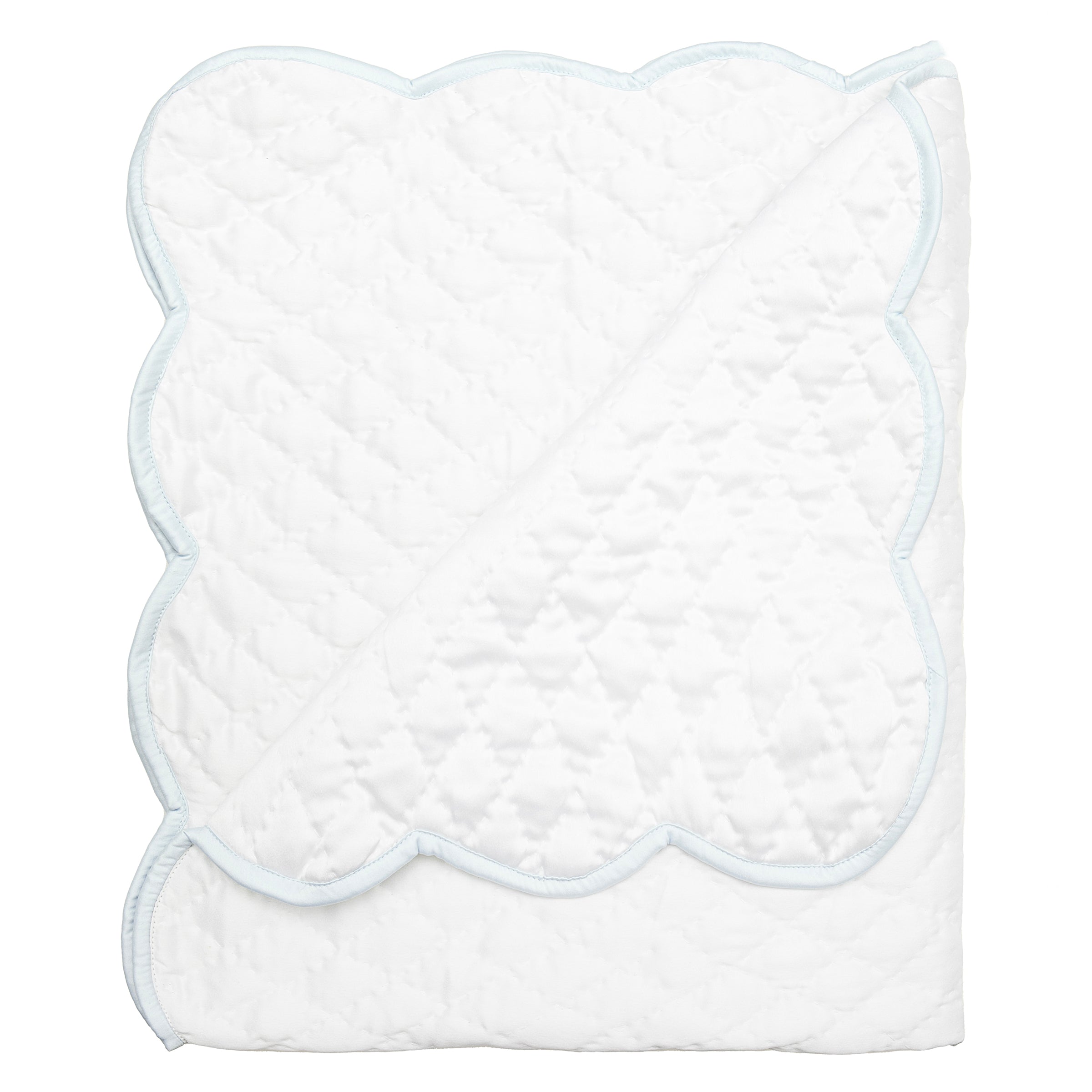 BABY HAND QUILTED SATIN BLANKET