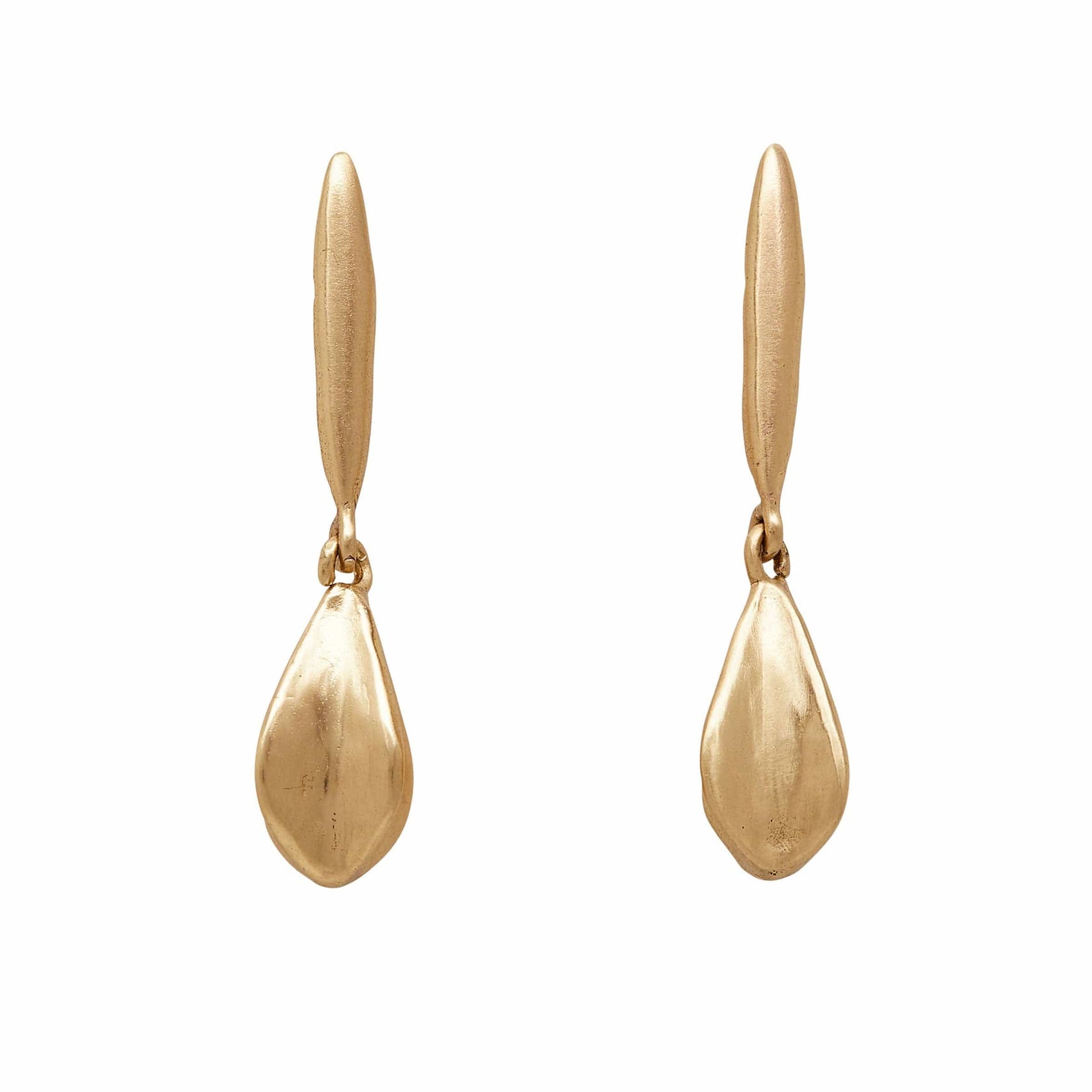 Grain Bronze Cone Earrings