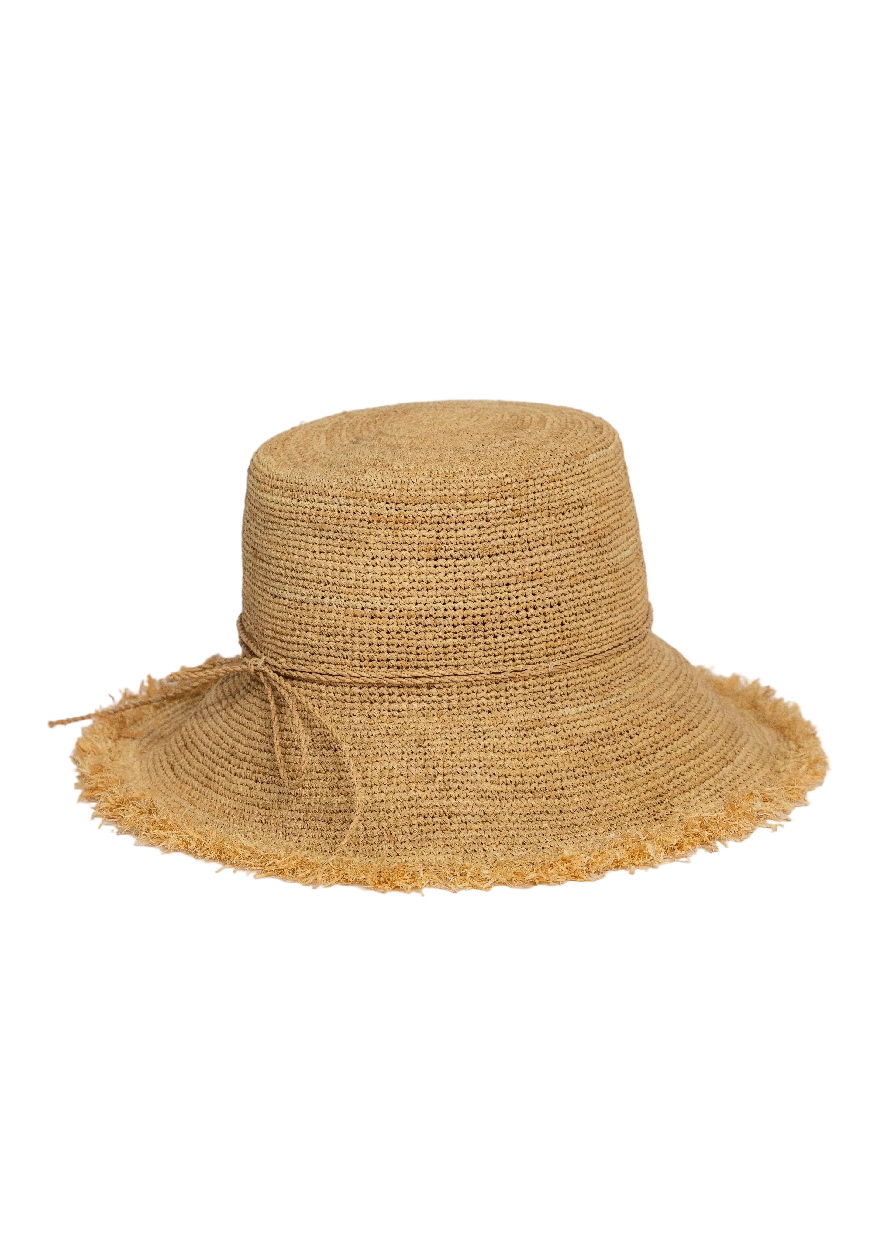 Packable Raffia Bucket Hat