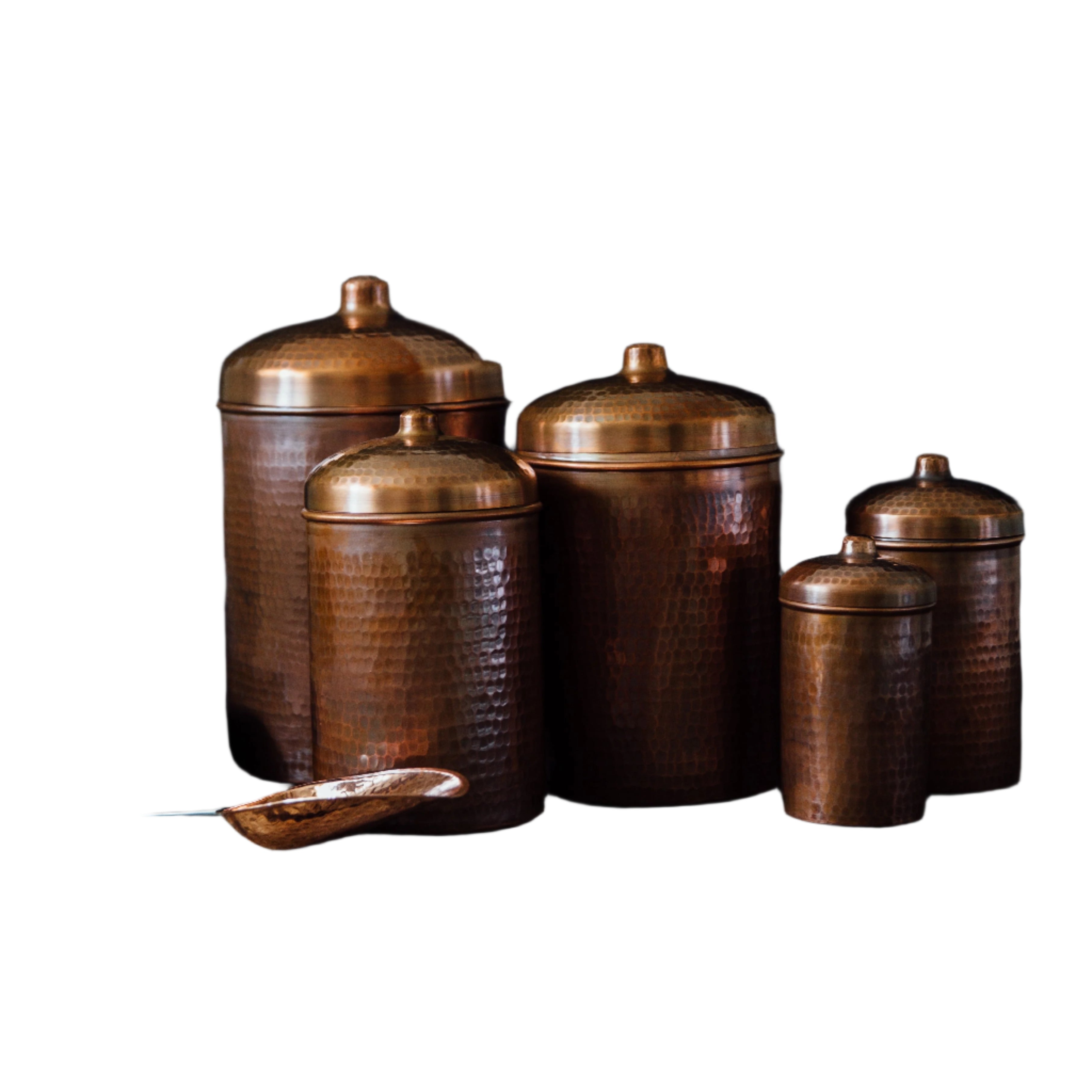 Copper Kitchen Canisters - Individual Sizes