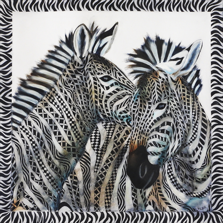 Whispering Zebras Silk Scarf