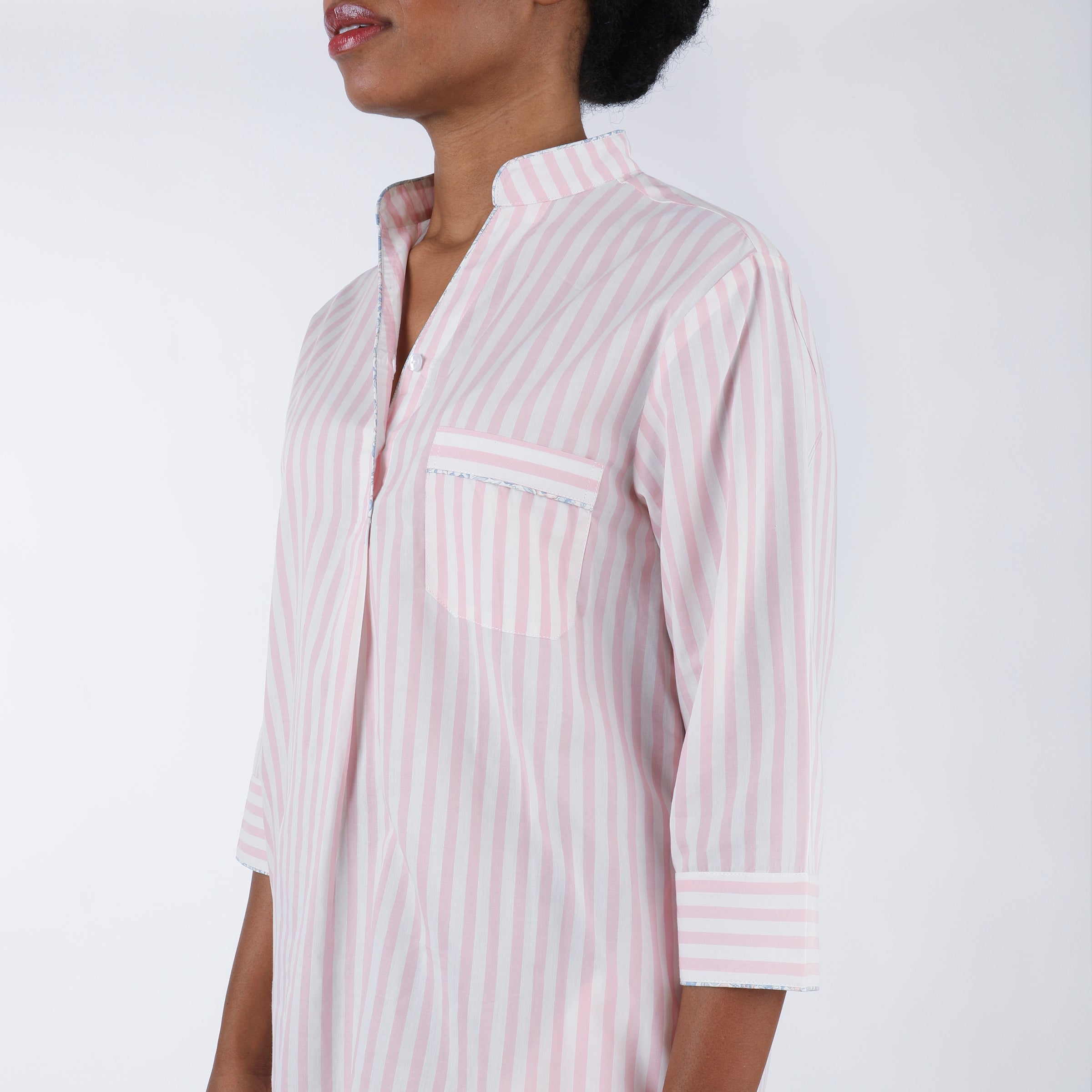 CLASSIC COTTON STRIPED NIGHTSHIRT