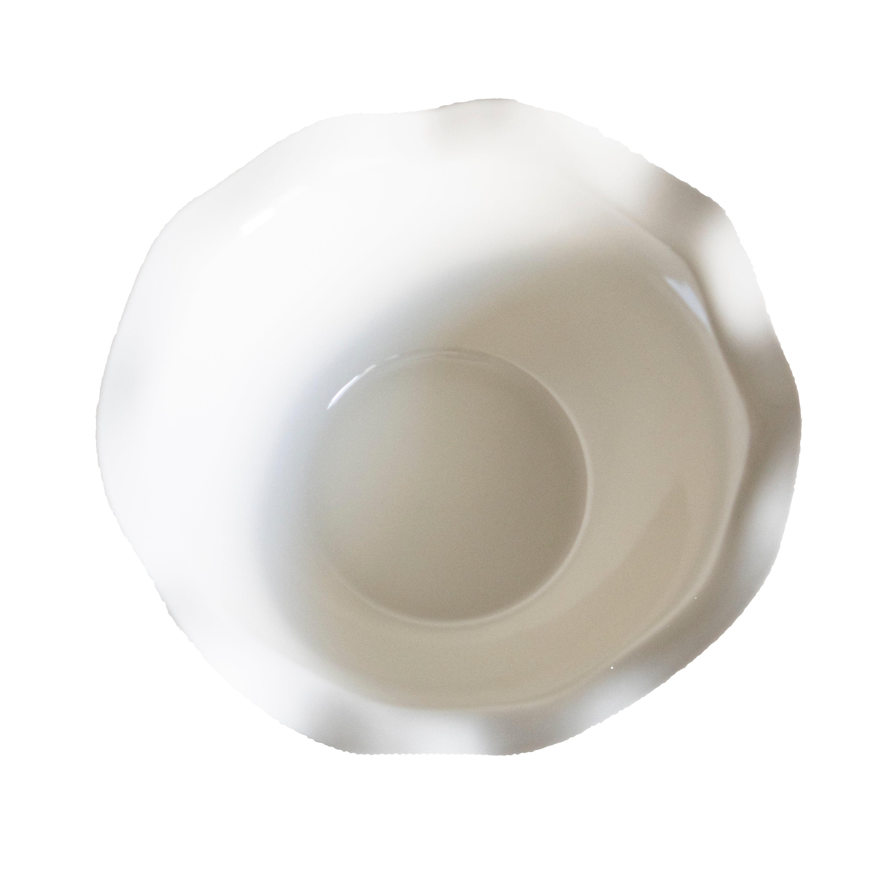 White ceramic bowl on a white background
