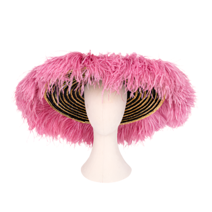 Mini Shannan Hat with Ostrich Trim