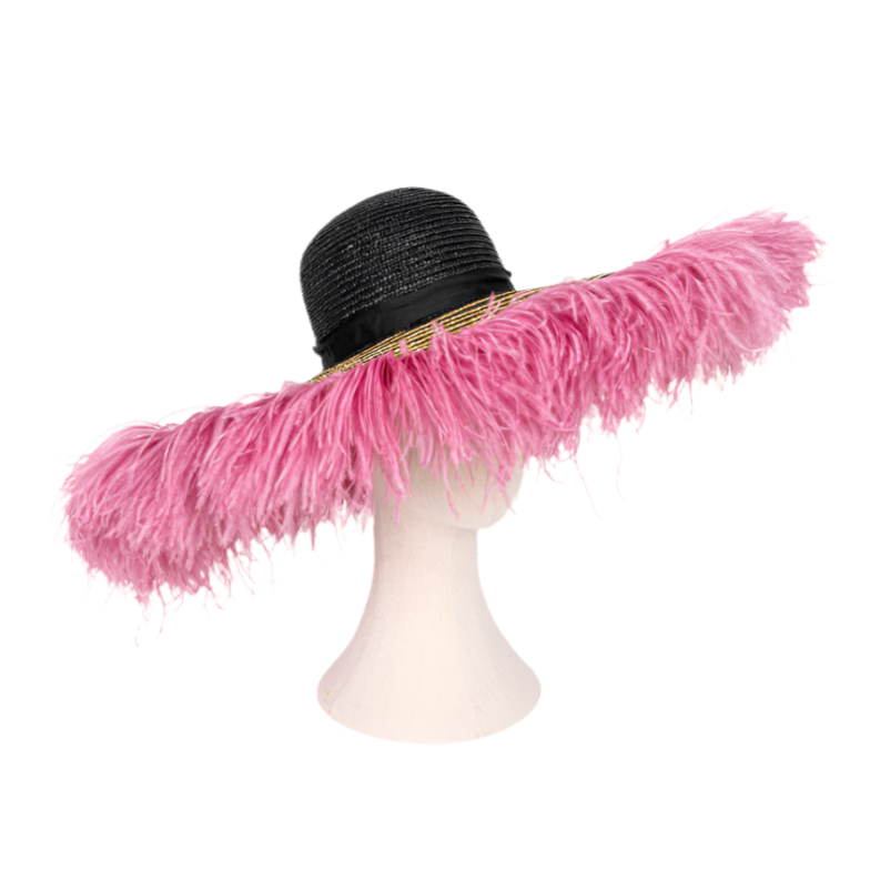 Mini Shannan Hat with Ostrich Trim