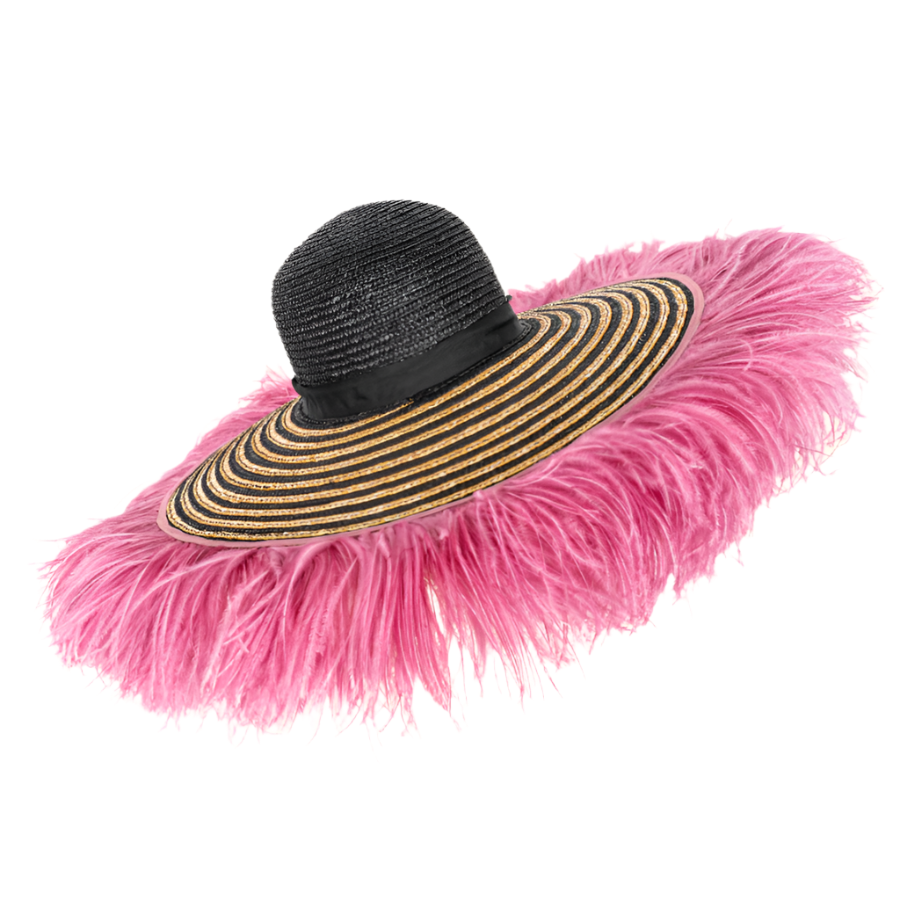 Mini Shannan Hat with Ostrich Trim