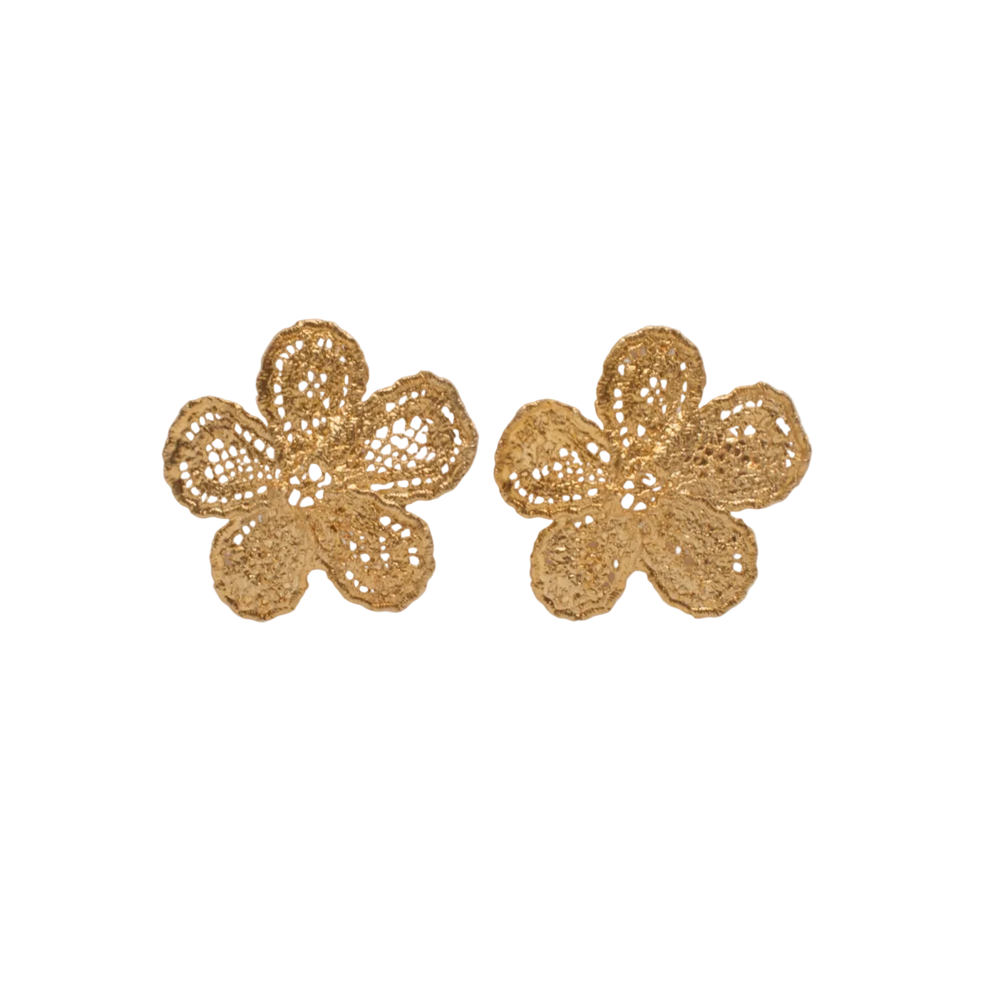 Gold Plate XL Daisy Studs