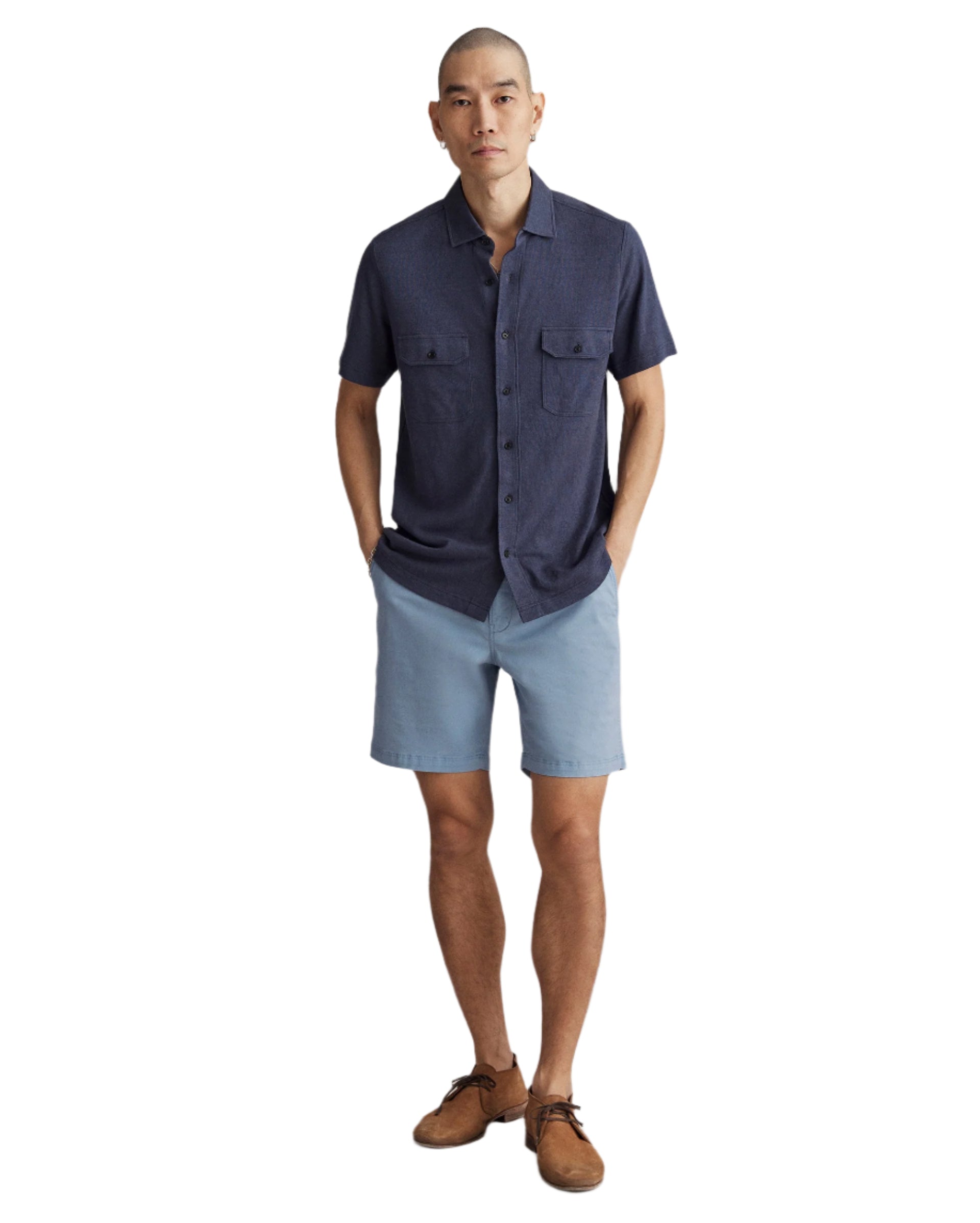 Short Sleeve Hemp Cotton Knit Shirt
