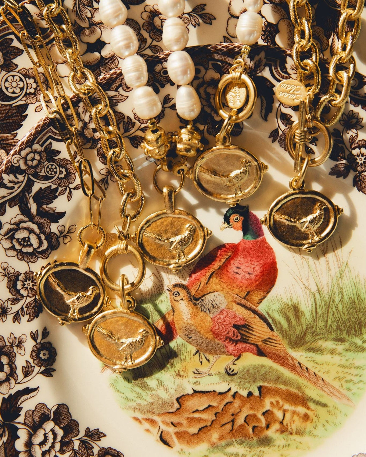 Pheasant Pearl Necklace