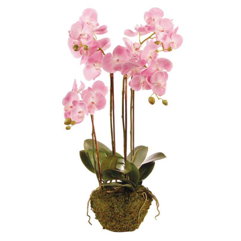 30" Faux Pink Orchid Drop-In