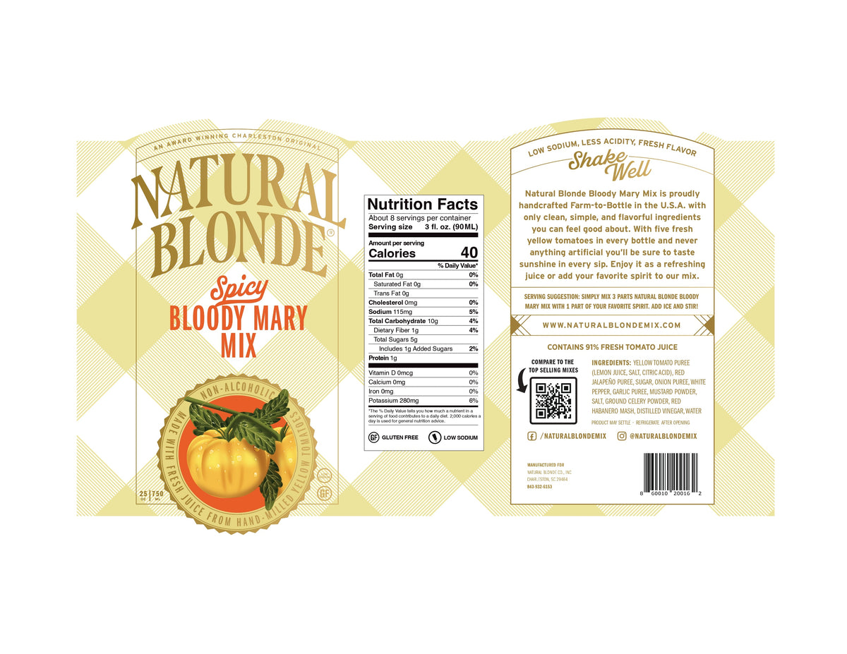 Natural Blonde Spicy Bloody Mary Mix 6-Pack