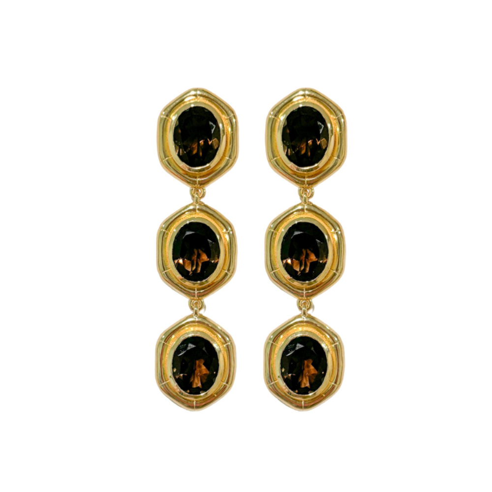 Bamboo Gold Triple Earring