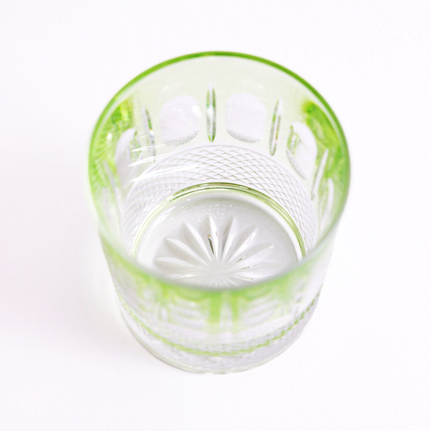 The Bohemian Crystal Tumblers - Set of 2 in Light Green