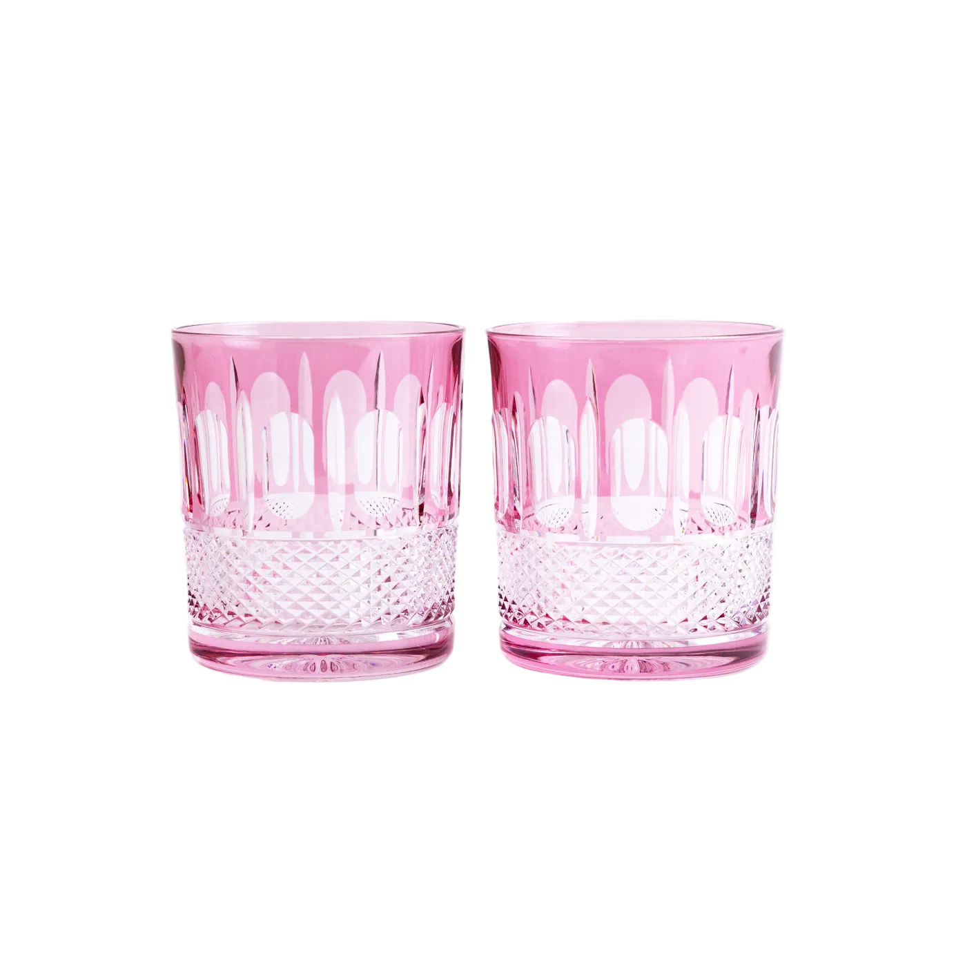 The Bohemian Crystal Tumblers - Set of 2 Rose