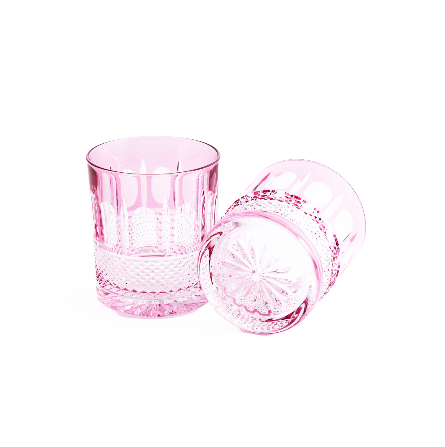 The Bohemian Crystal Tumblers - Set of 2 Rose
