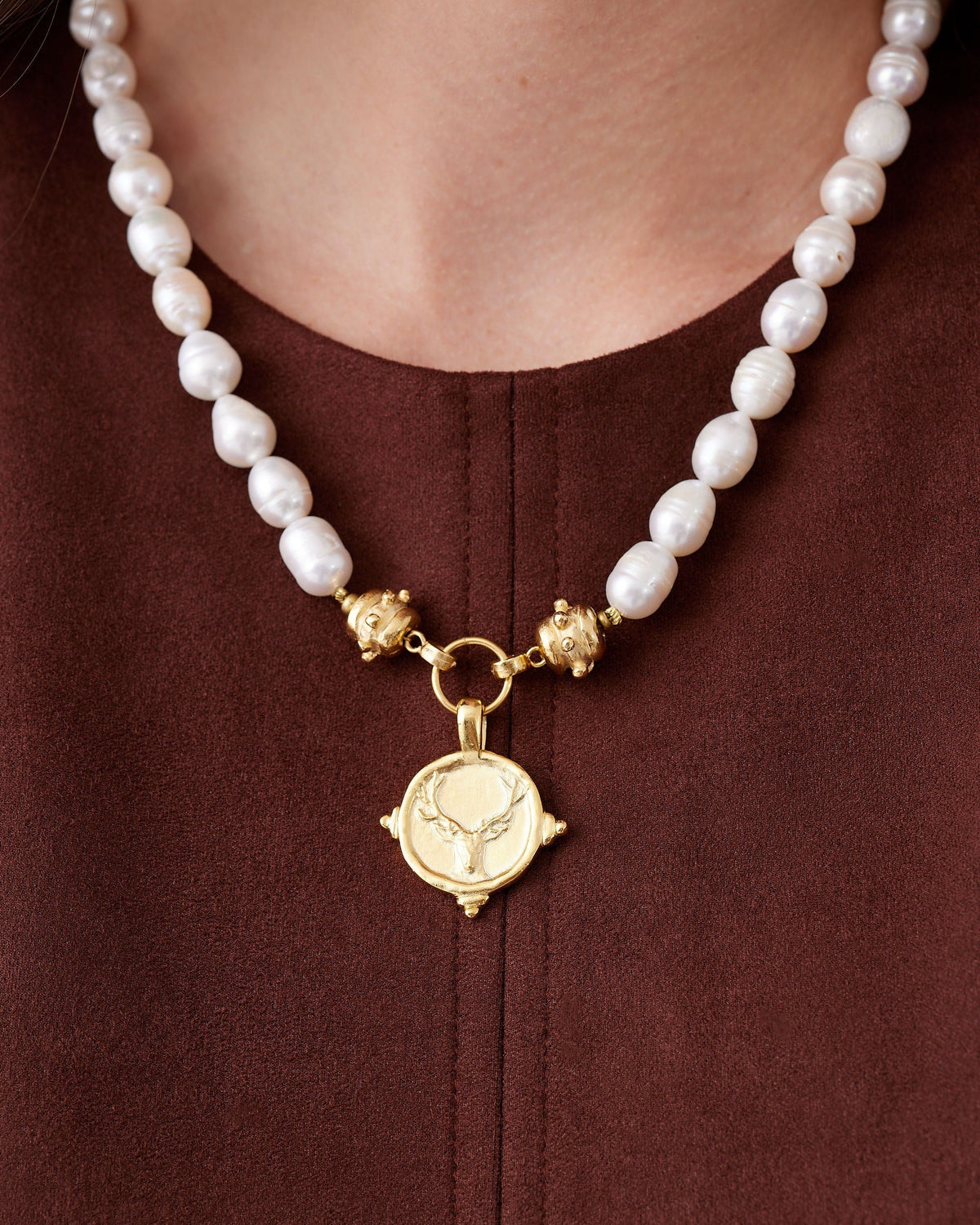 Stag Pearl Necklace