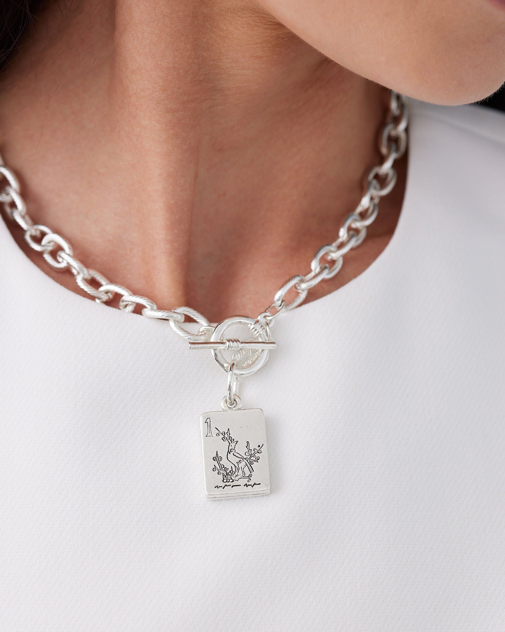 Bird Bam Mahjong Toggle Necklace