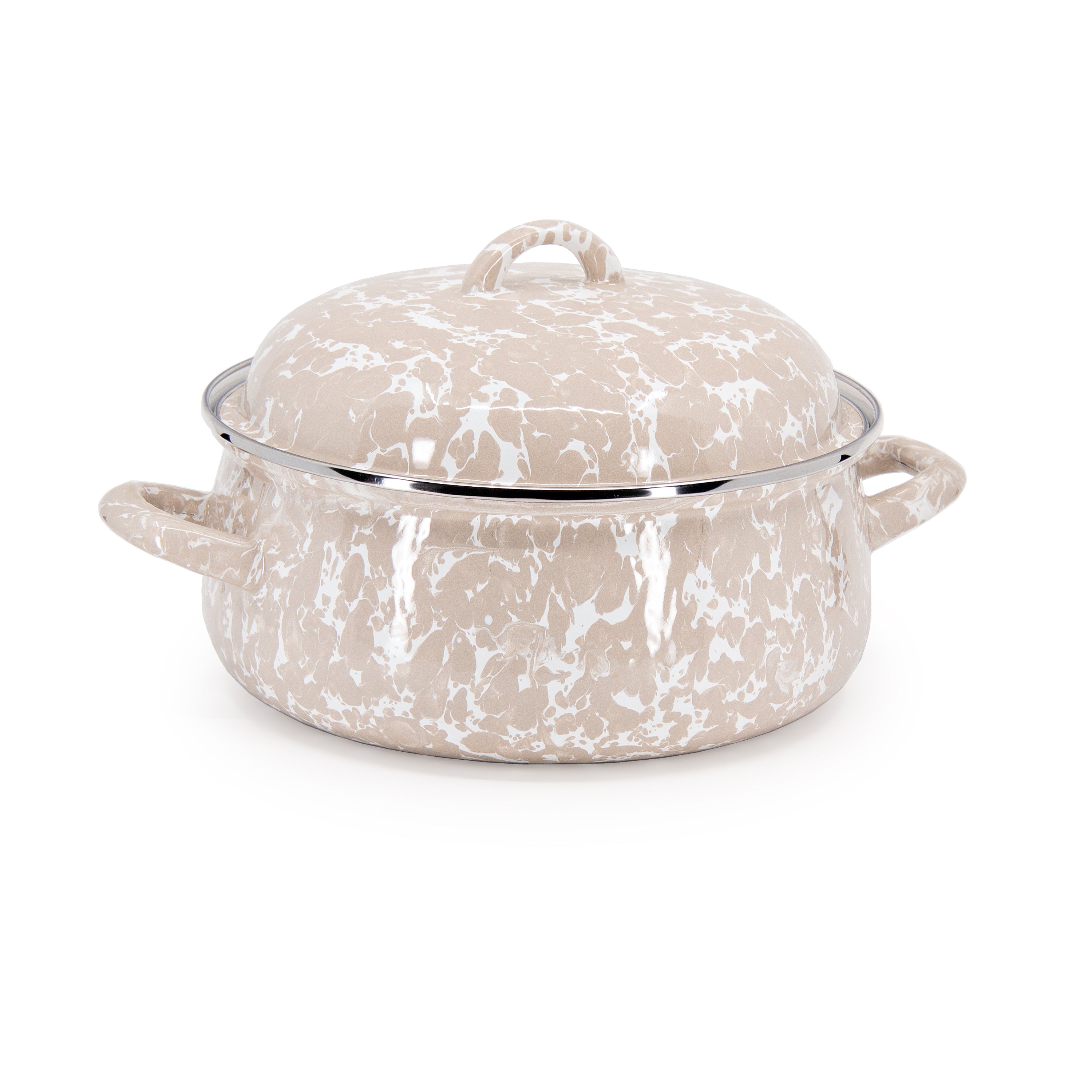 Taupe Swirl Dutch Oven