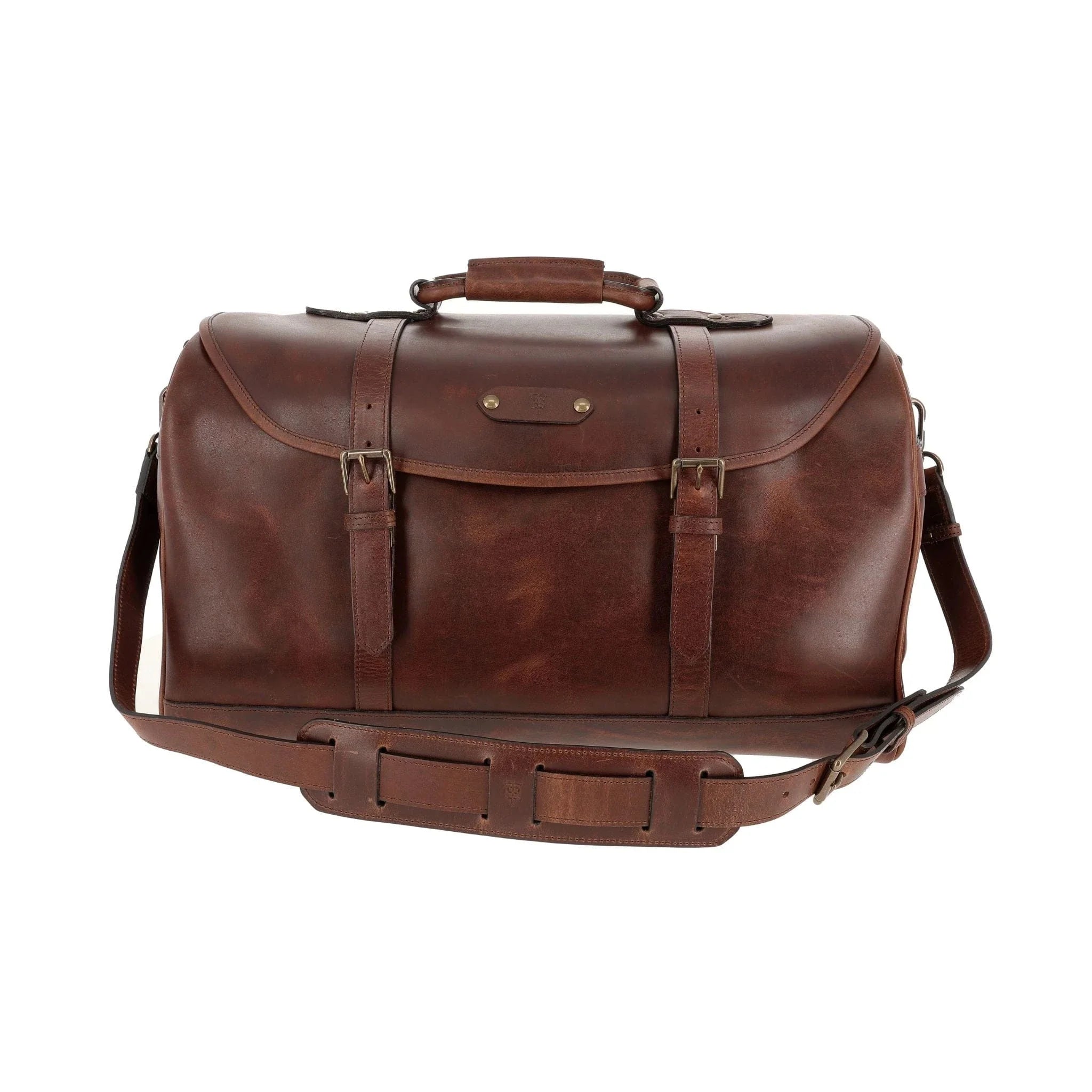 Leather Weekender Duffel Bag