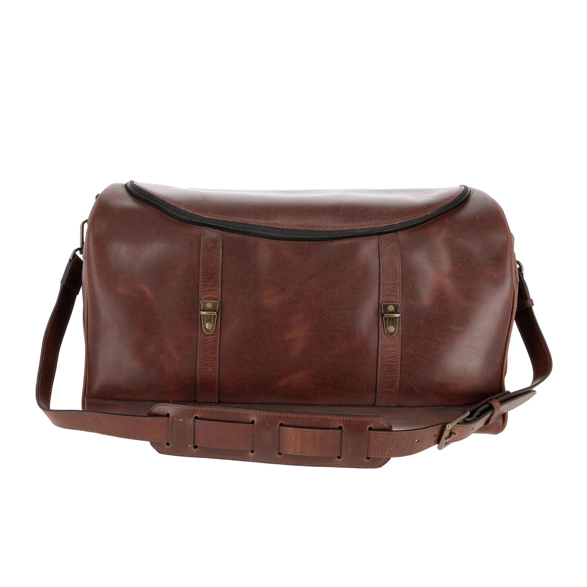 Leather Weekender Duffel Bag