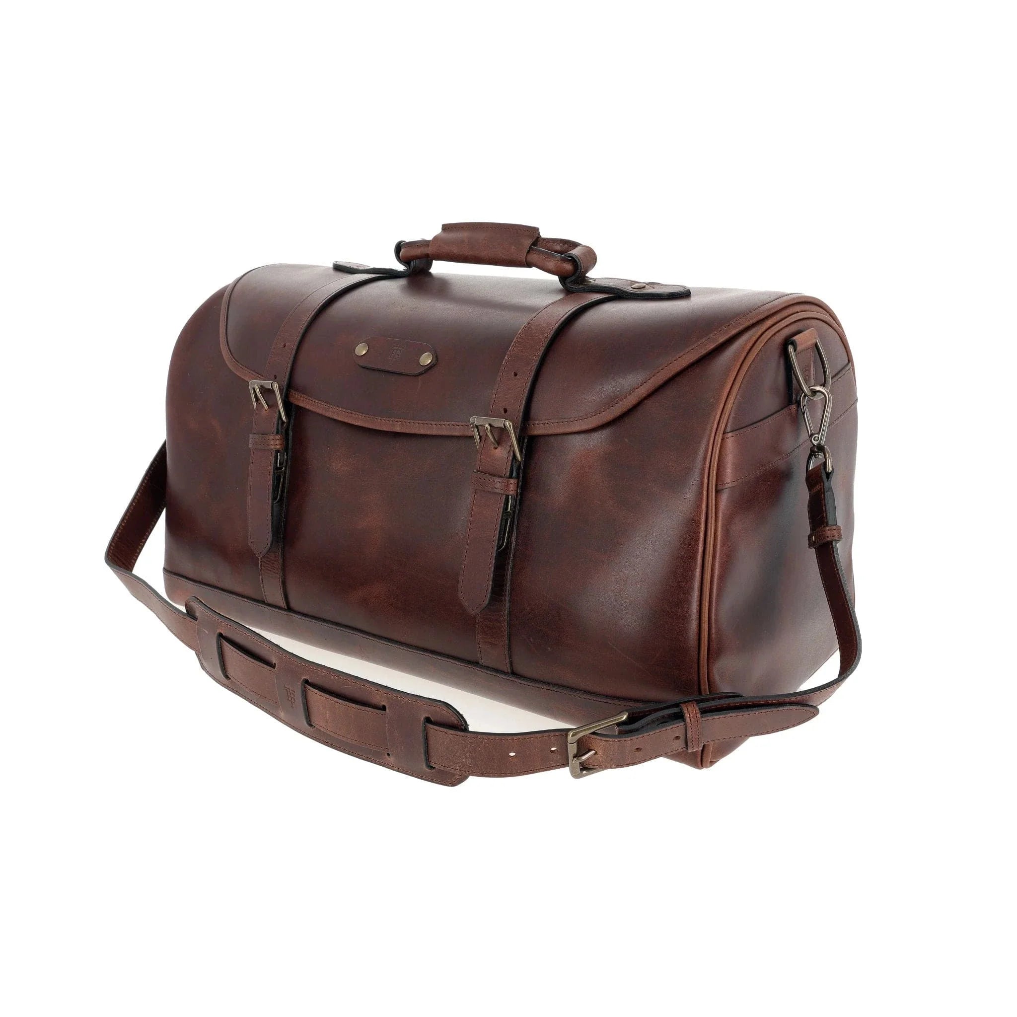 Leather Weekender Duffel Bag