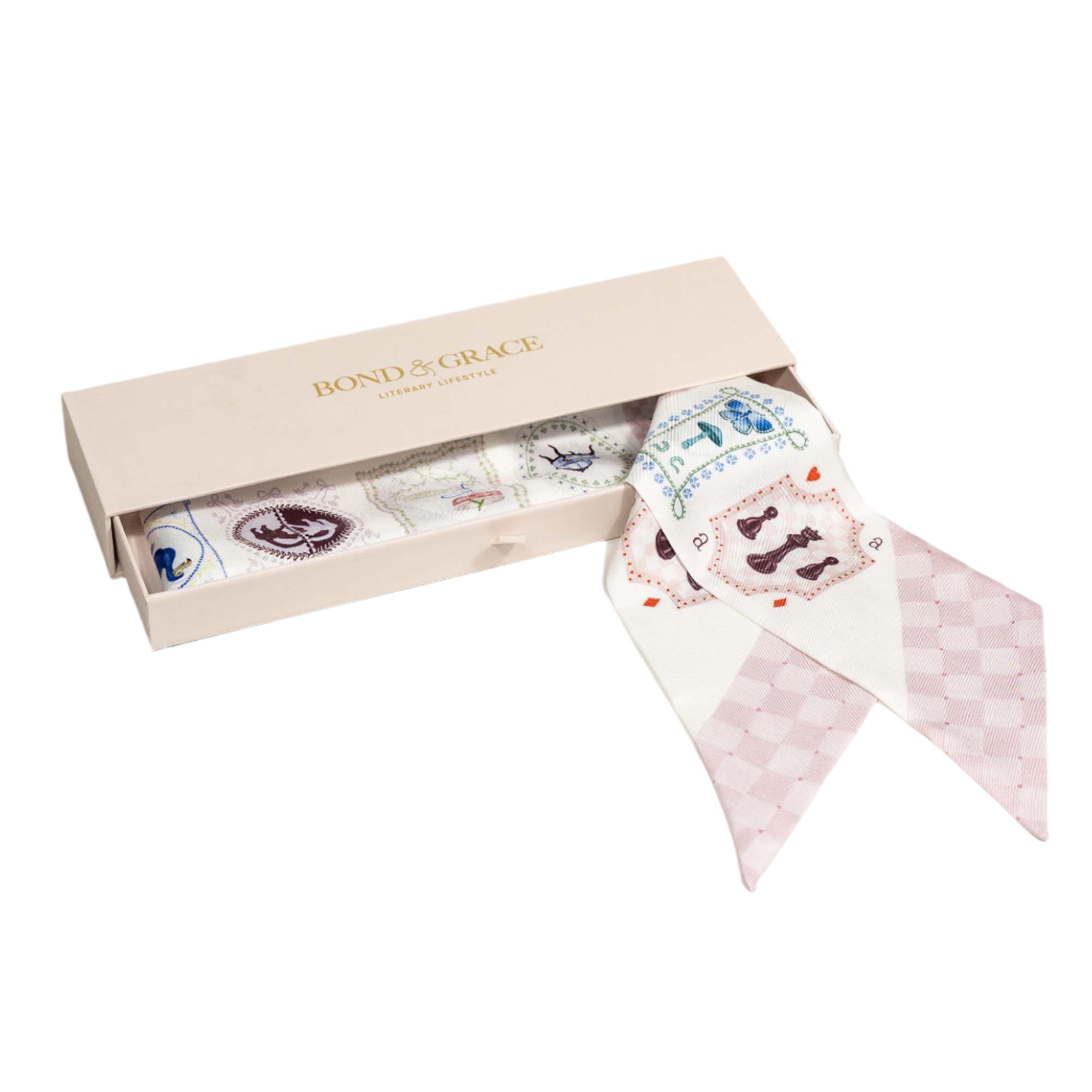 Wonderful Curiosities Silk Twilly Scarf