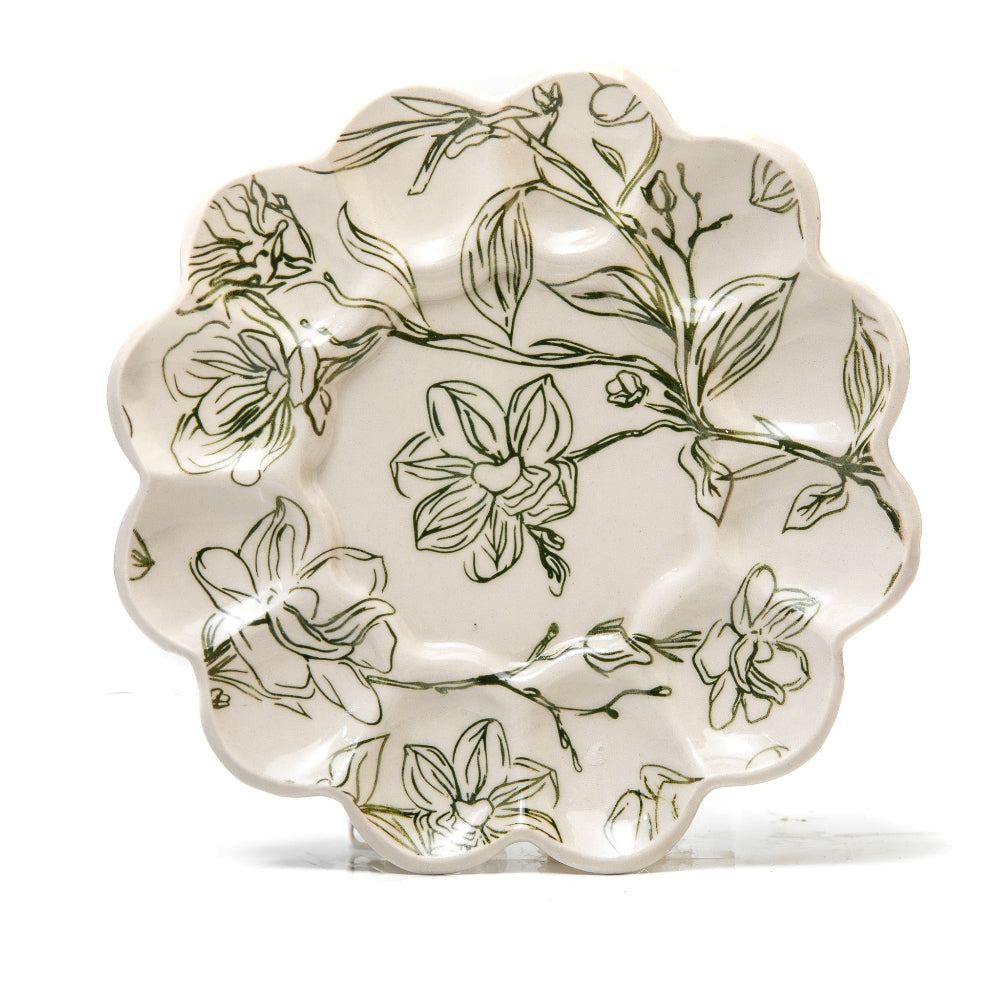 Exclusive G&G Southern Magnolia Deviled Egg Plate