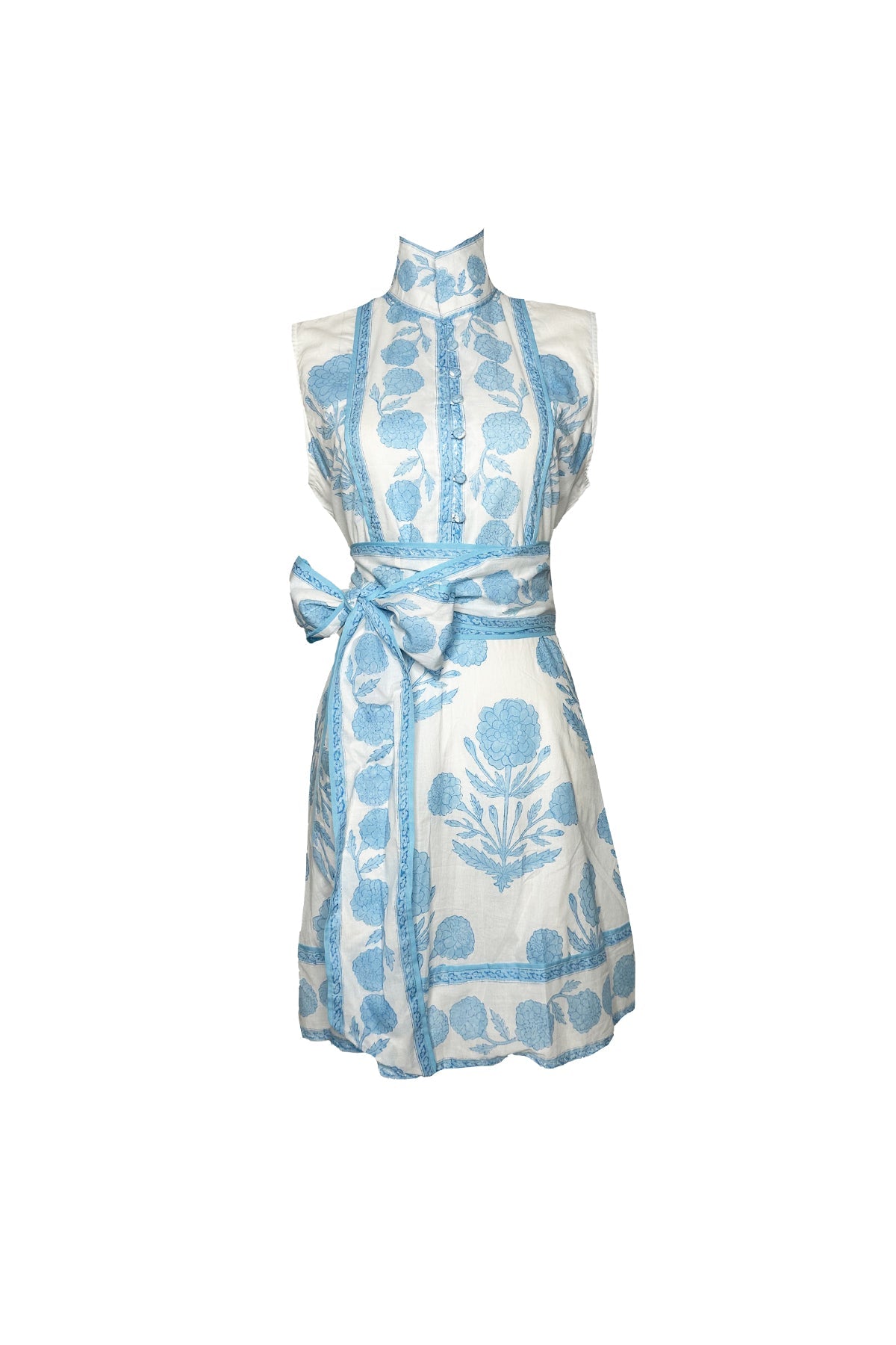 Sleeveless SUE SARTOR Flounce Mini | Baby Blue SUE SARTOR Marigold