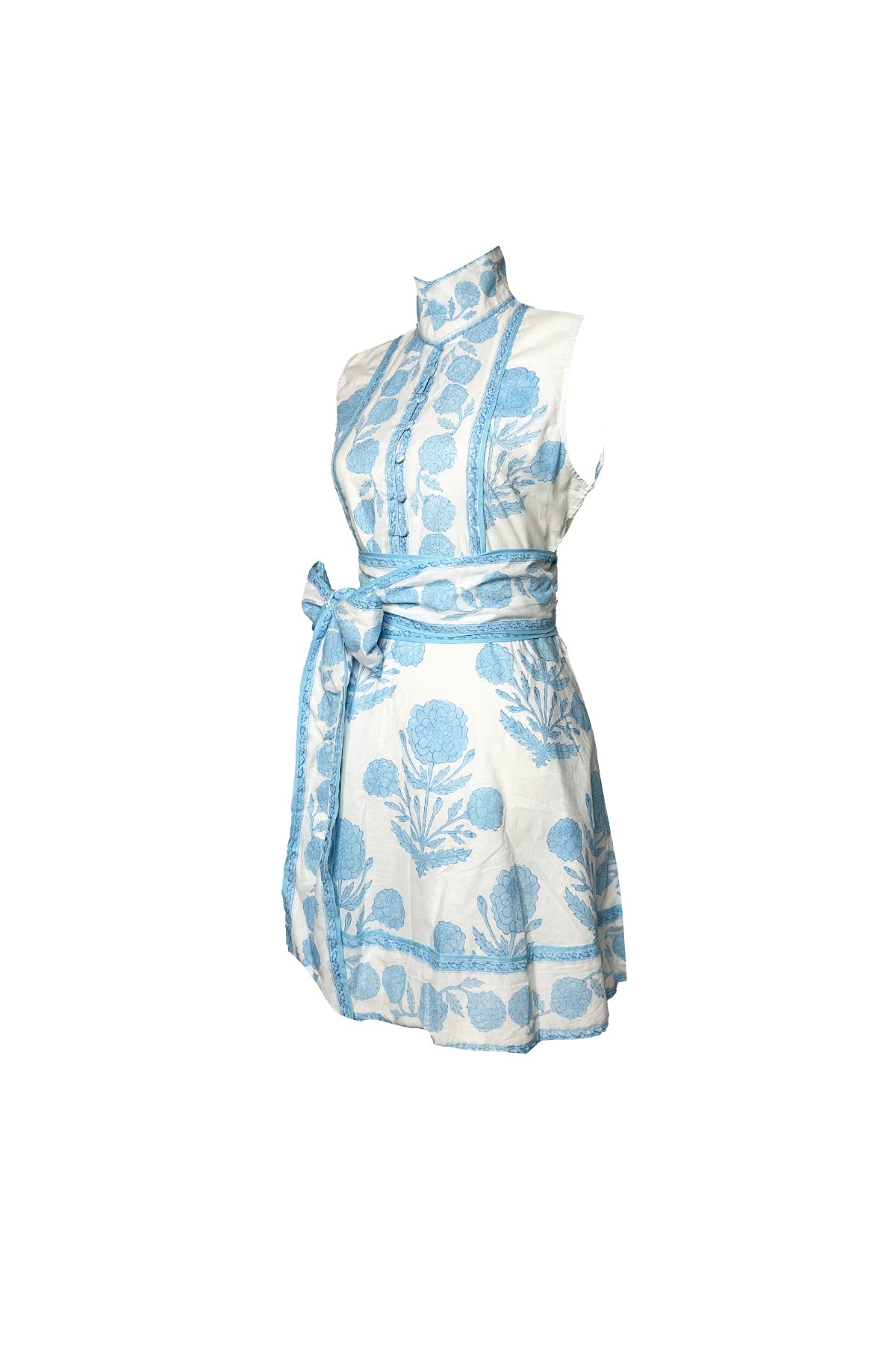 Sleeveless SUE SARTOR Flounce Mini | Baby Blue SUE SARTOR Marigold