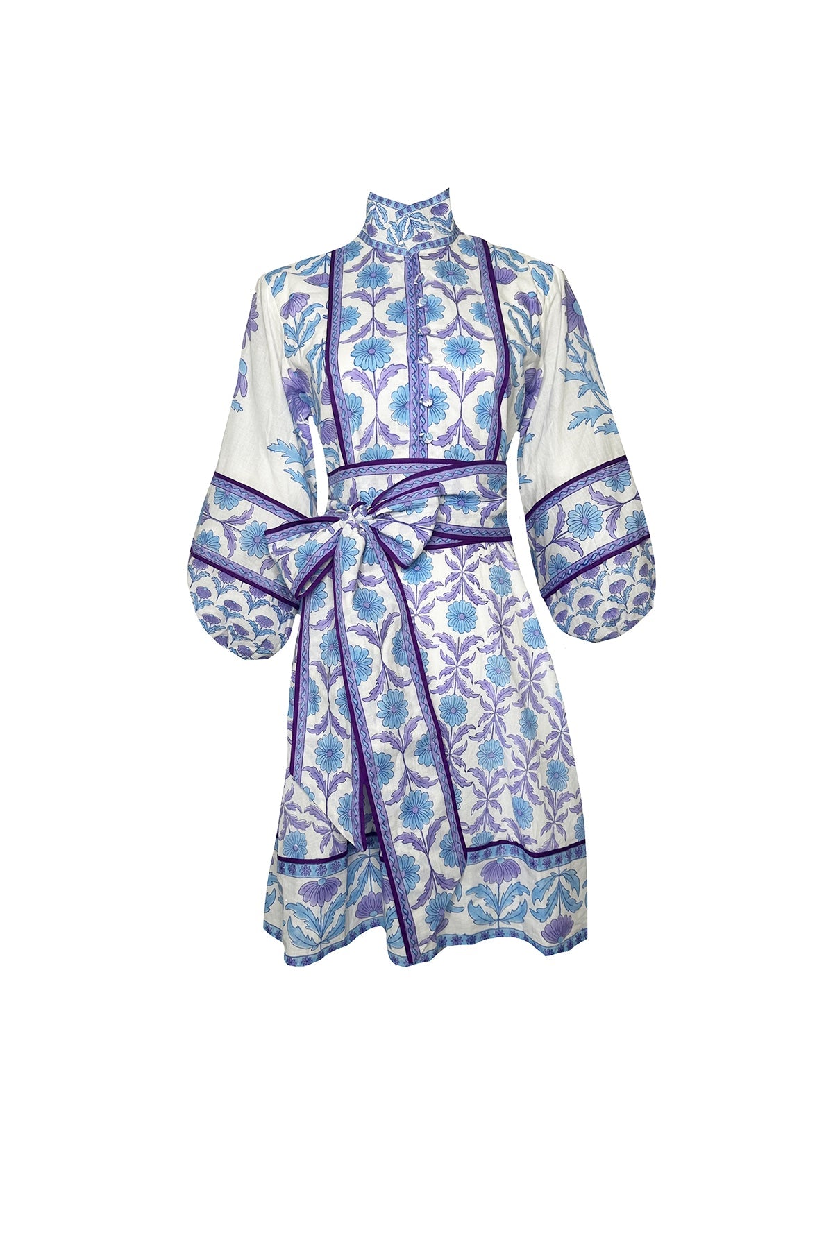 SUE SARTOR Flounce Shorty | Periwinkle Daisy