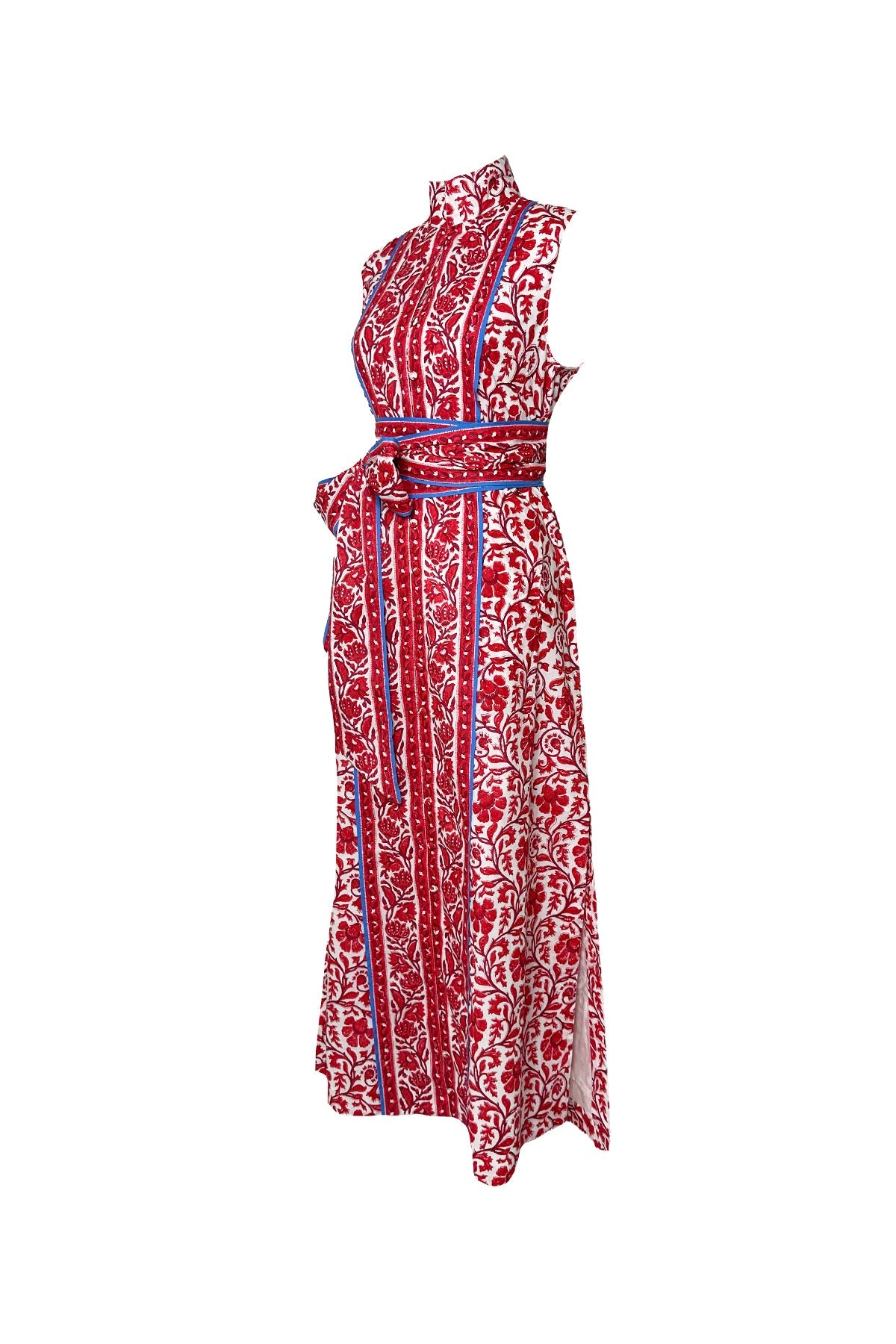 Sleeveless Marrakech Kaftan Cherry Victorian Frieze