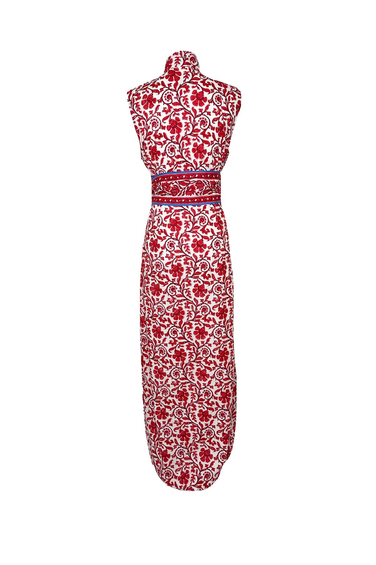 Sleeveless Marrakech Kaftan Cherry Victorian Frieze