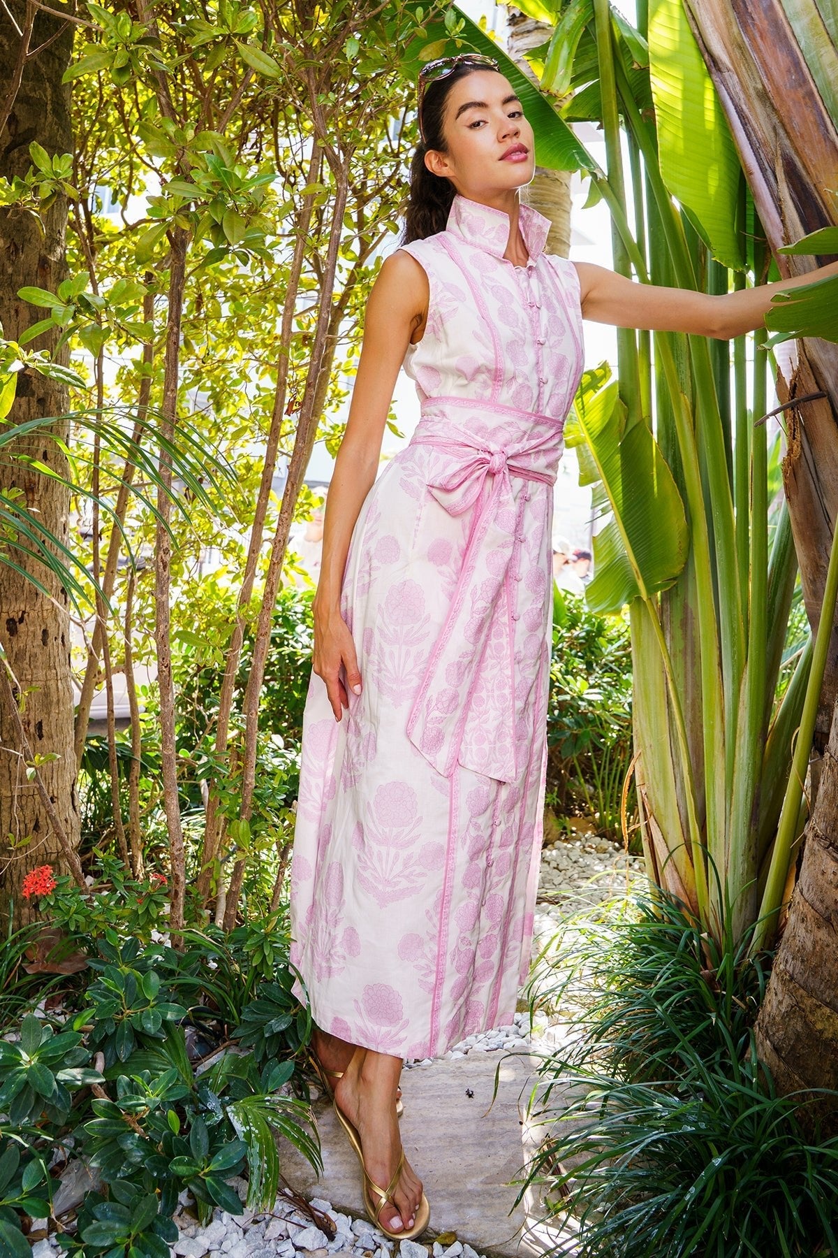 Sleeveless Marrakech Kaftan in Blush Sue Sartor Marigold