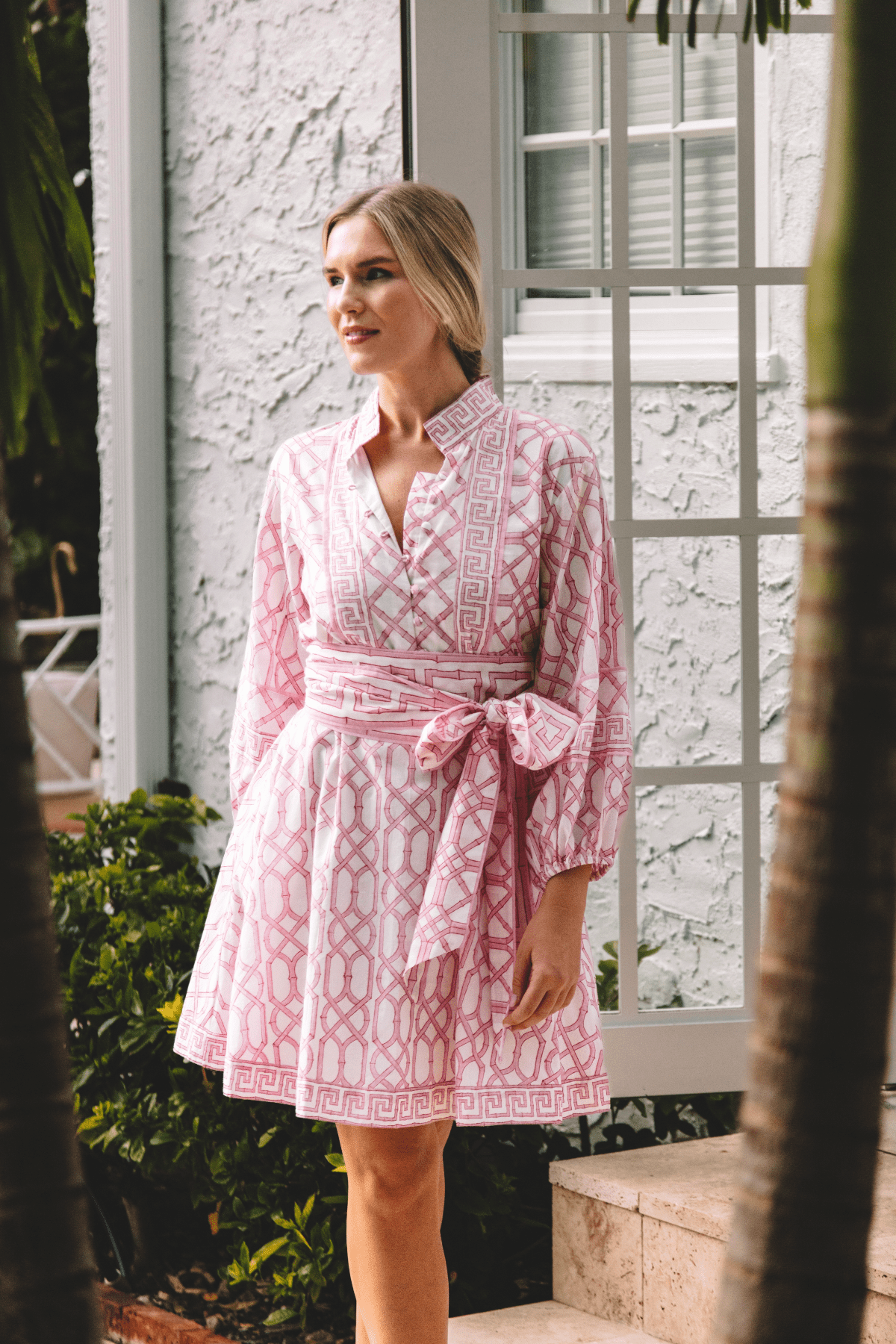 SUE SARTOR Flounce Shorty | Hibiscus Bamboo