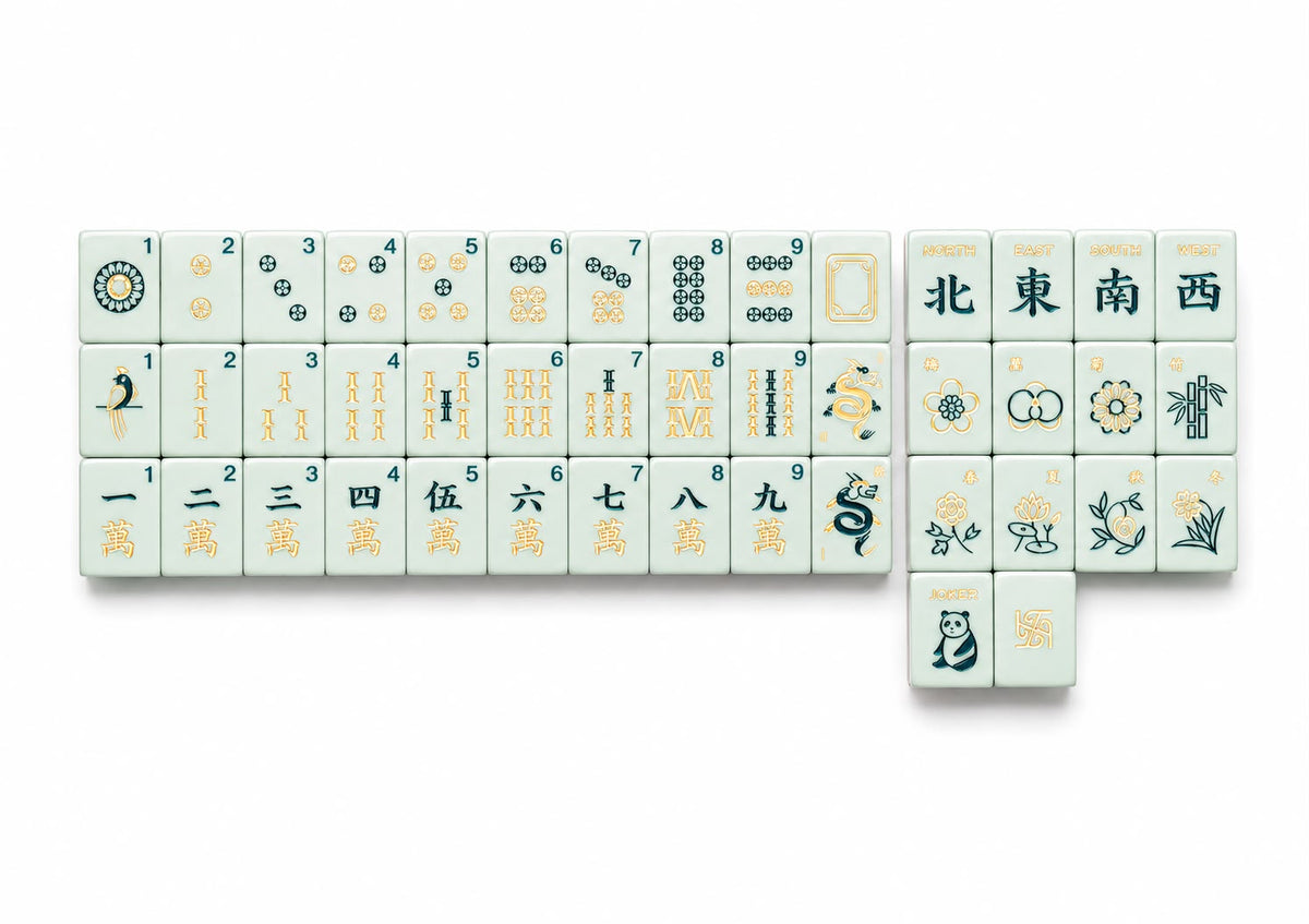 Tradewind Mahjong Tiles - Mint & Sea | Backordered Ships Nov 11