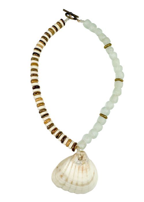 Classic Shell Necklace | Mist + Camel