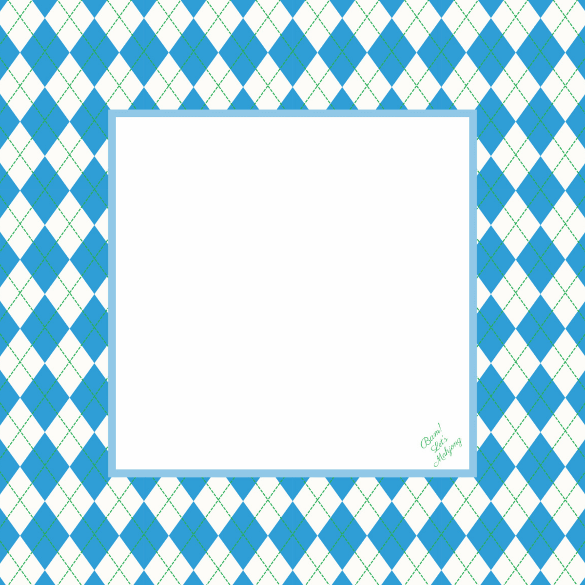 Bluegrass Argyle Mahjong Mat