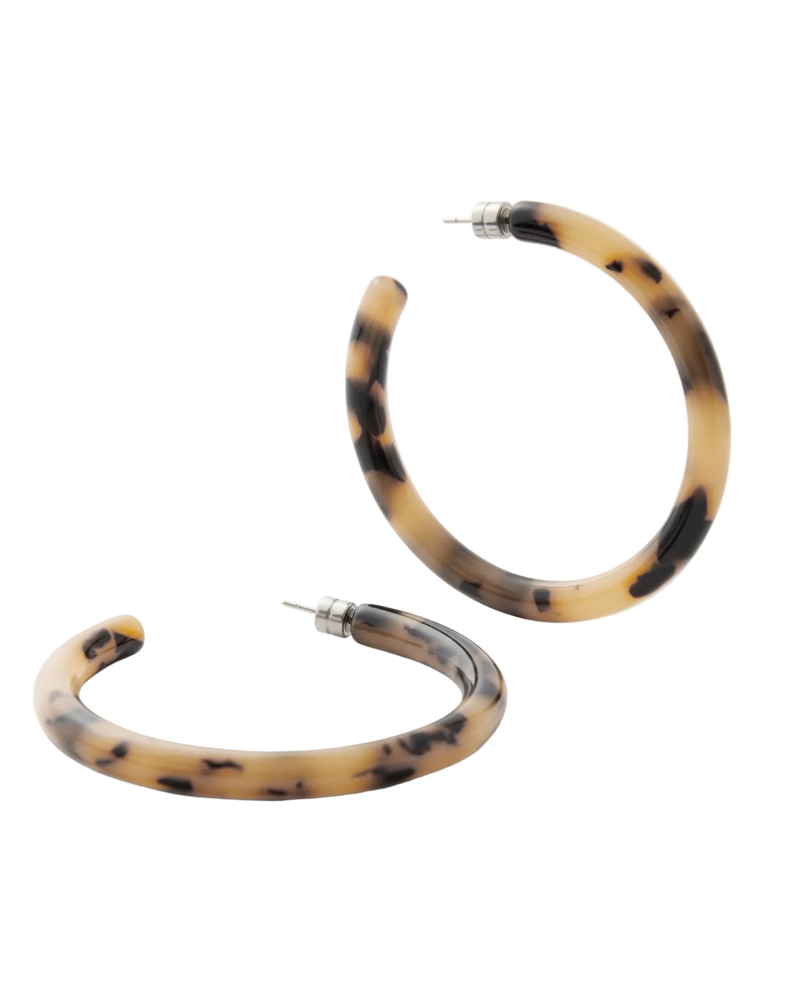 Bold Hoops in Blonde Tortoise