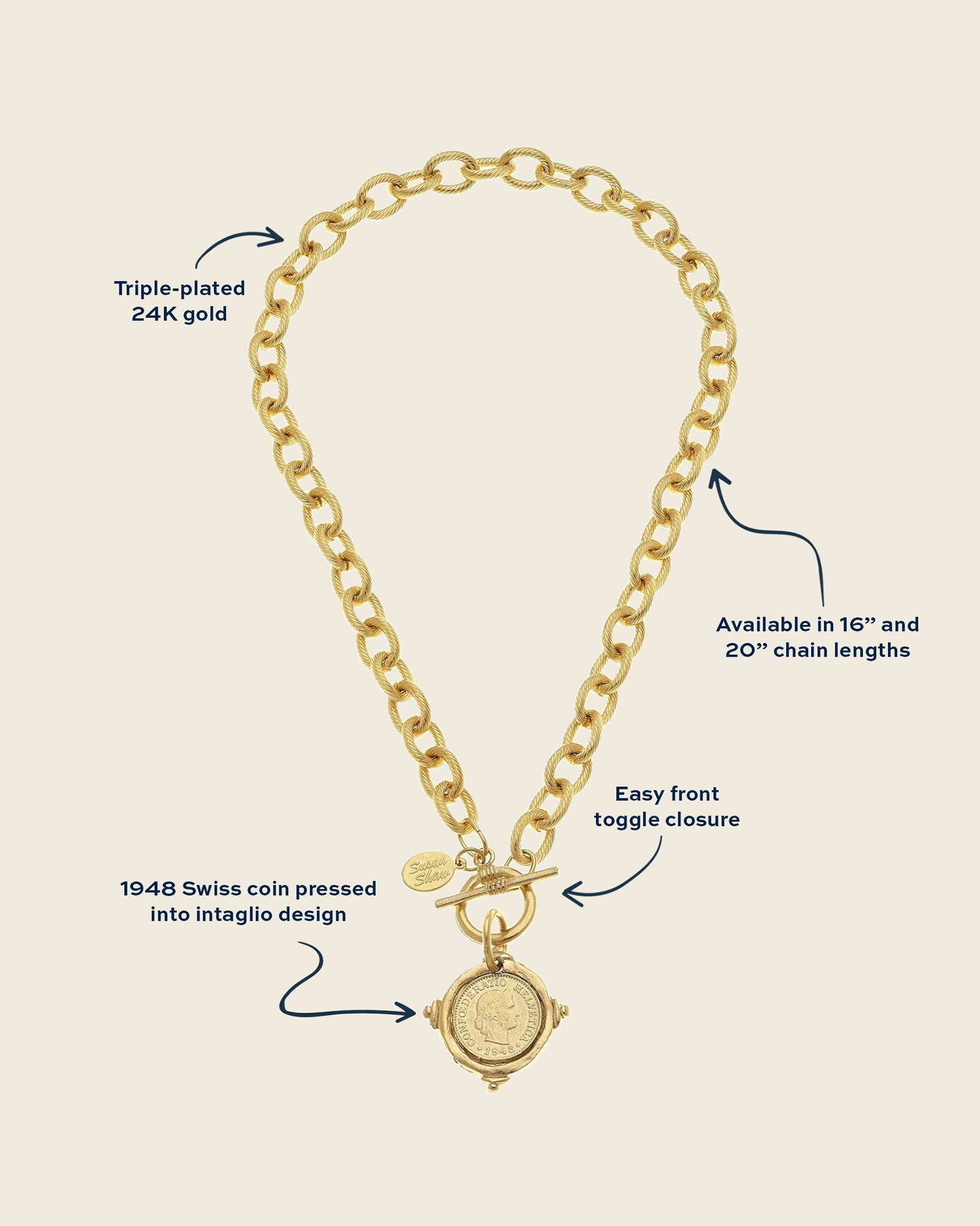 Coin Toggle Necklace