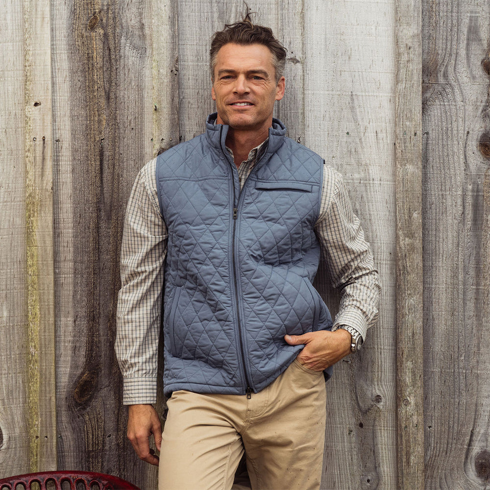 TSG Highland Quilted Vest in Slate