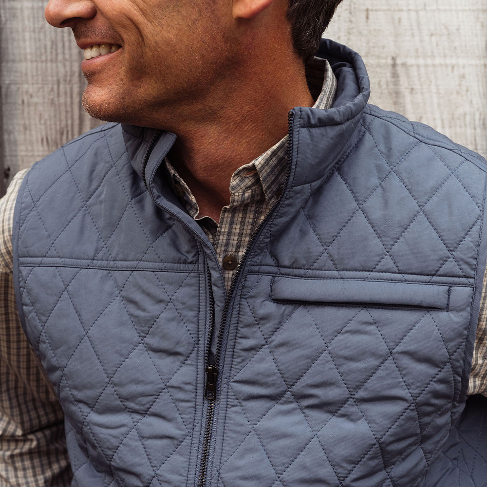 TSG Highland Quilted Vest in Slate