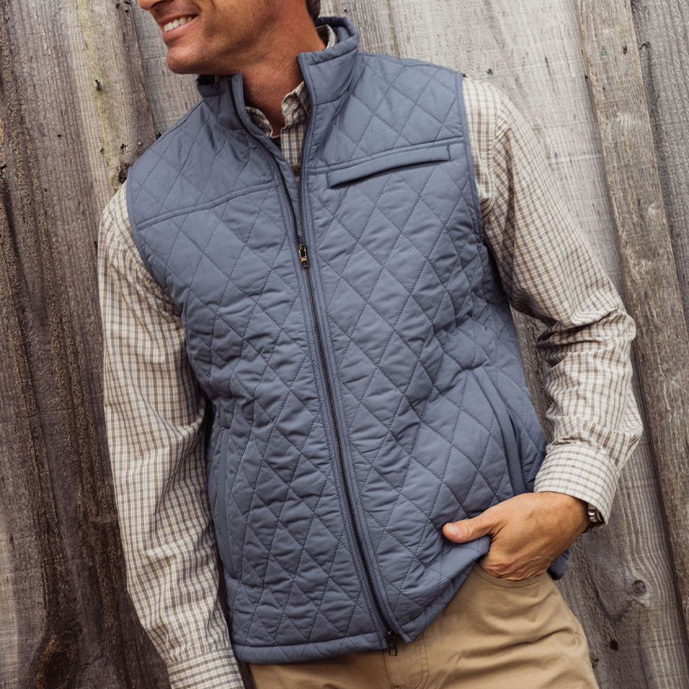 TSG Highland Quilted Vest in Slate