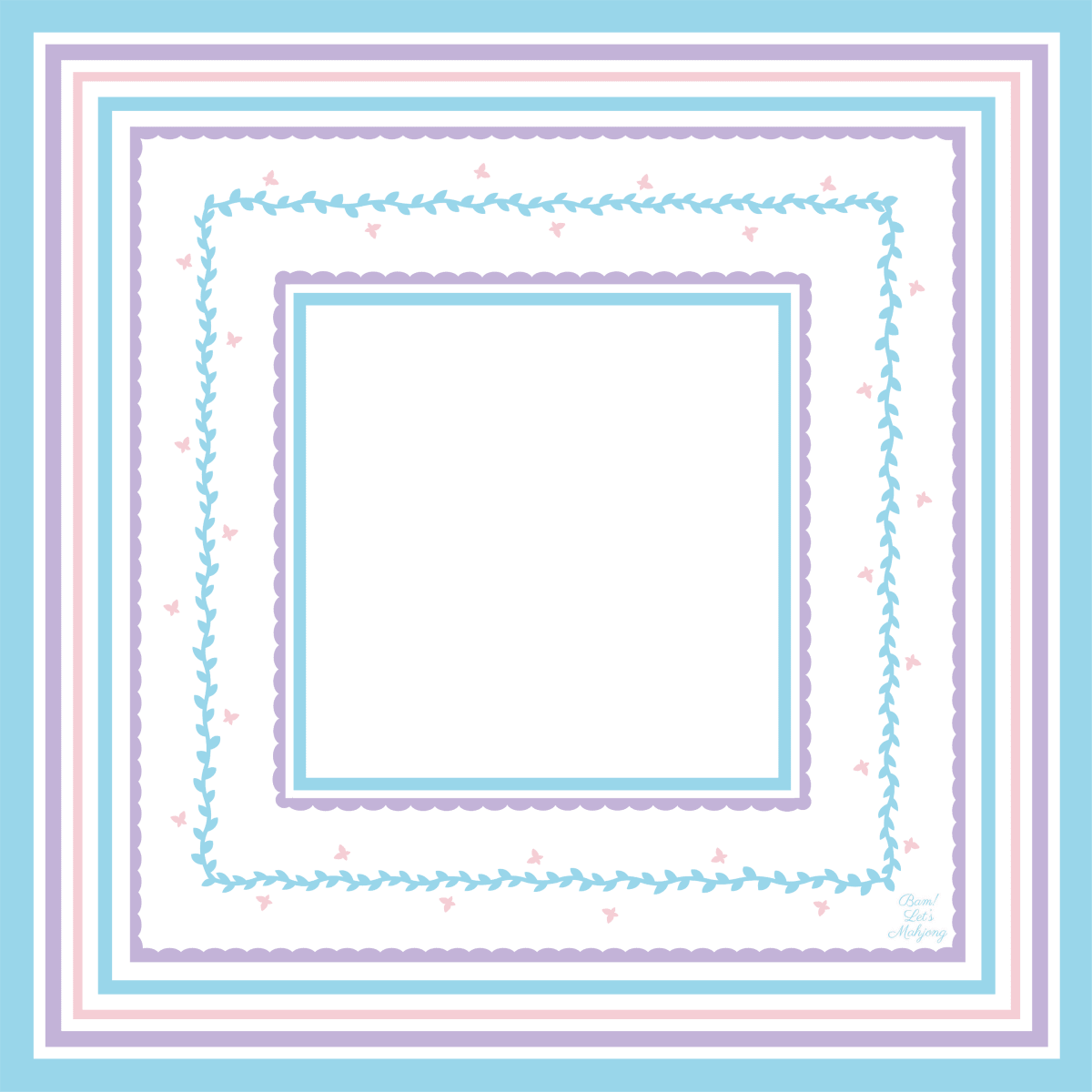Garden Party Sky Blue Mahjong Mat