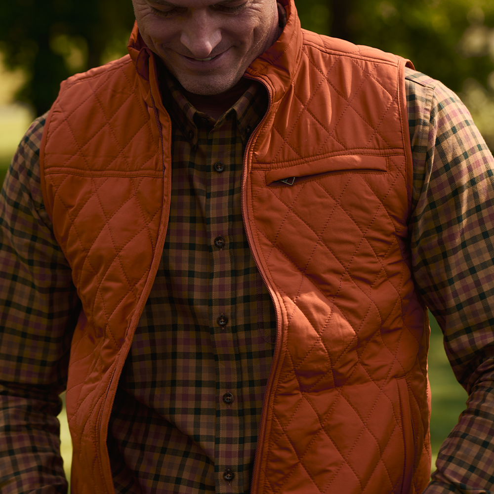 TSG Highland Quilted Vest in Sienna