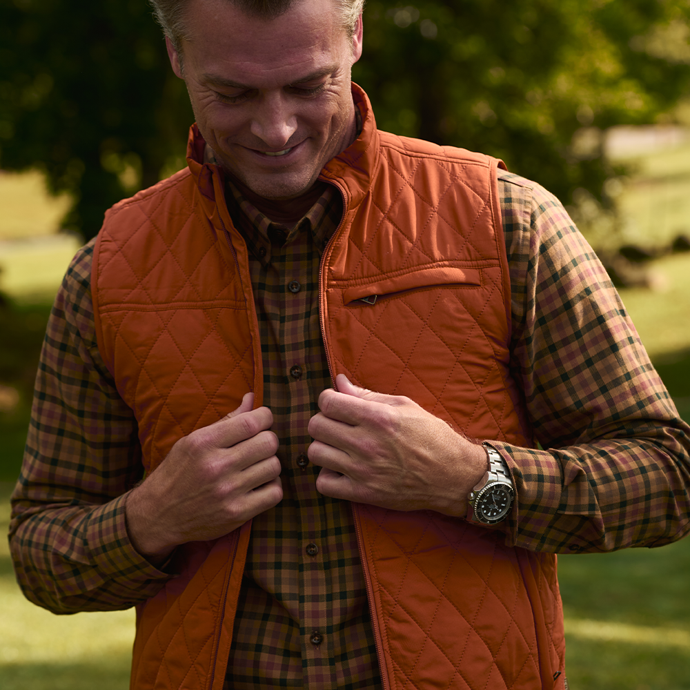 TSG Highland Quilted Vest in Sienna