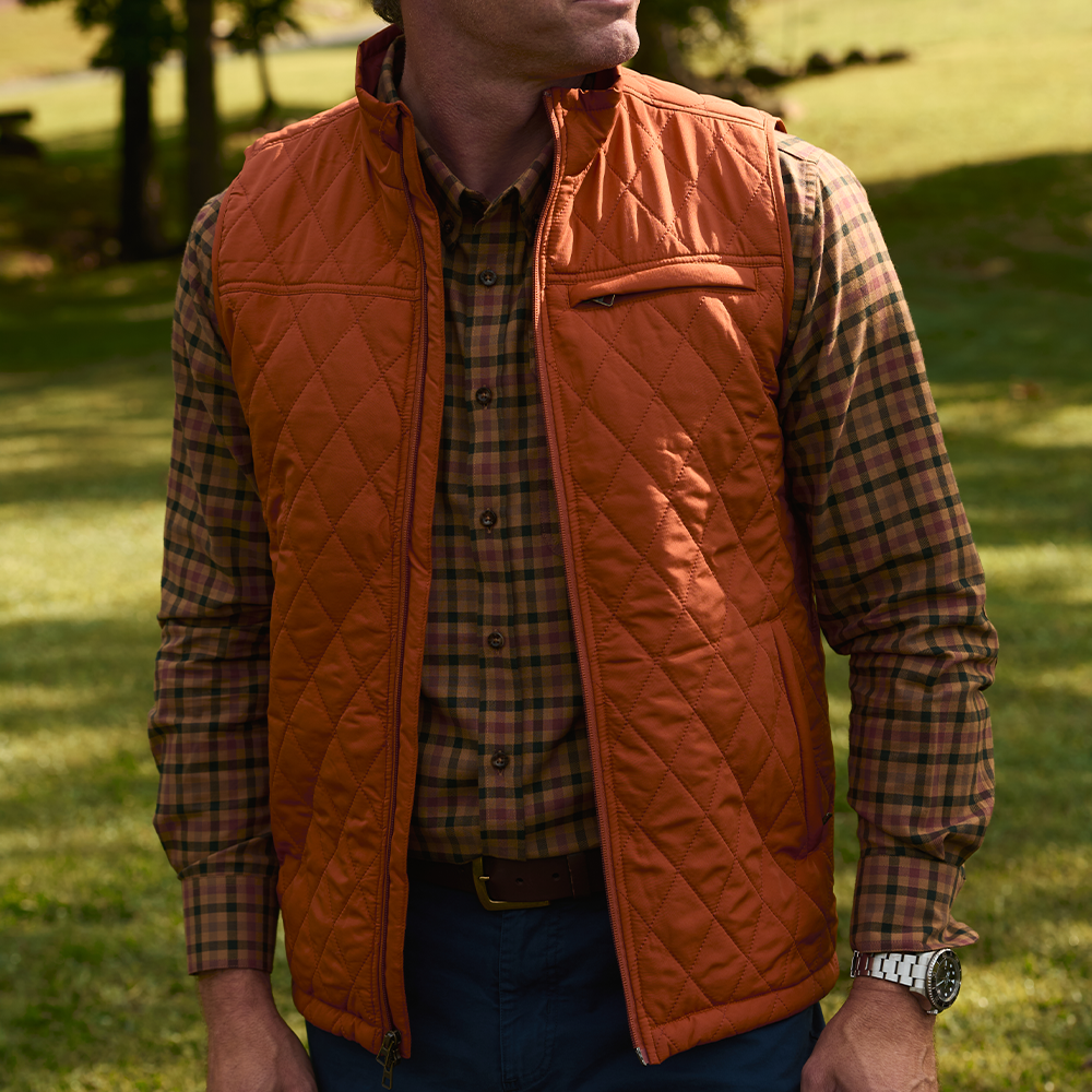 TSG Highland Quilted Vest in Sienna