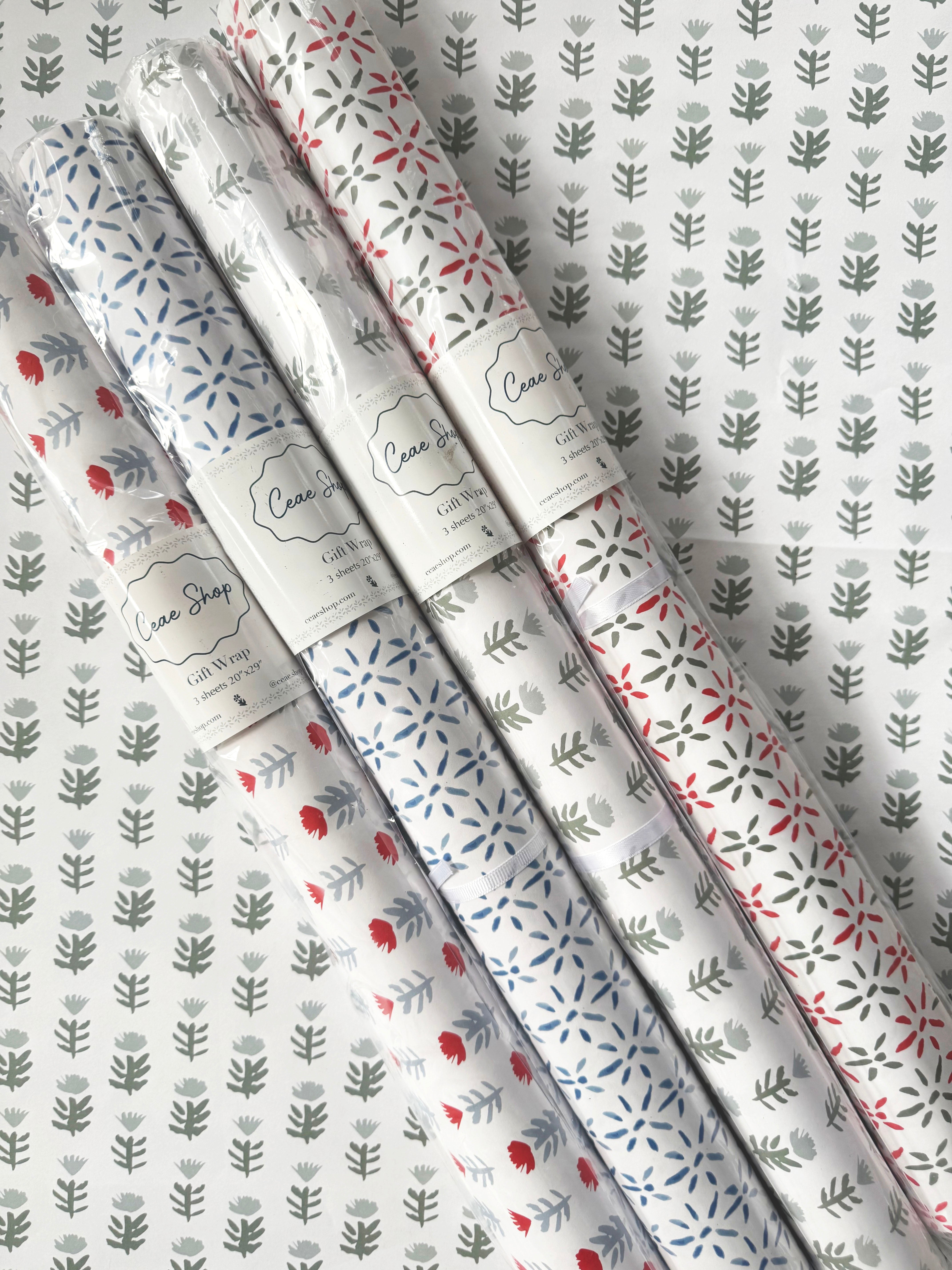 Gift Wrap - Holiday Star in Blue